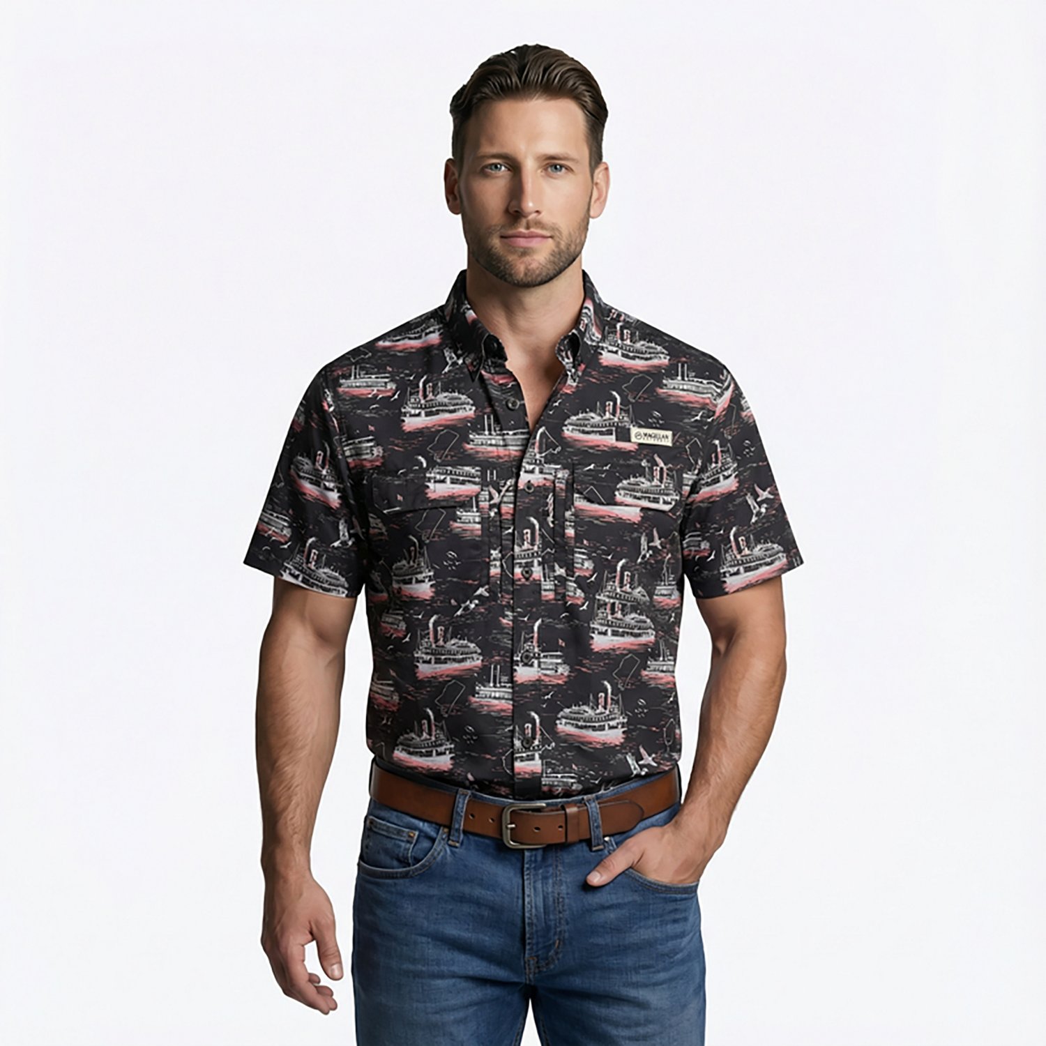 Magellan Outdoors Men's Mississippi Local State Print Shirt - view number 2