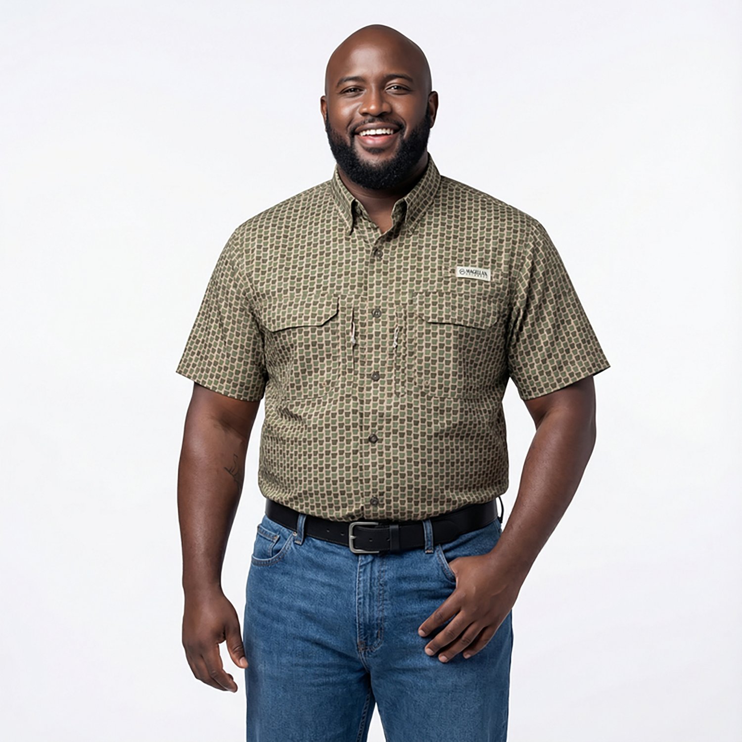 Magellan Outdoors Men's Arkansas Local State Print Shirt - view number 2