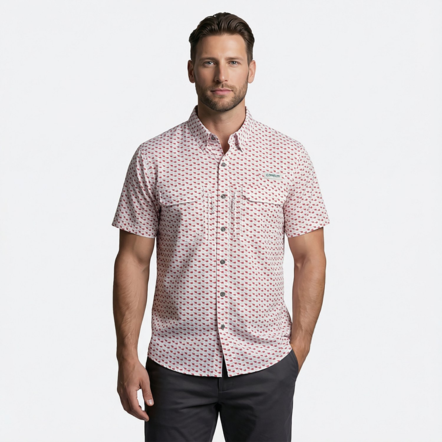 Magellan Outdoors Men's Oklahoma Local State Print Shirt - view number 2