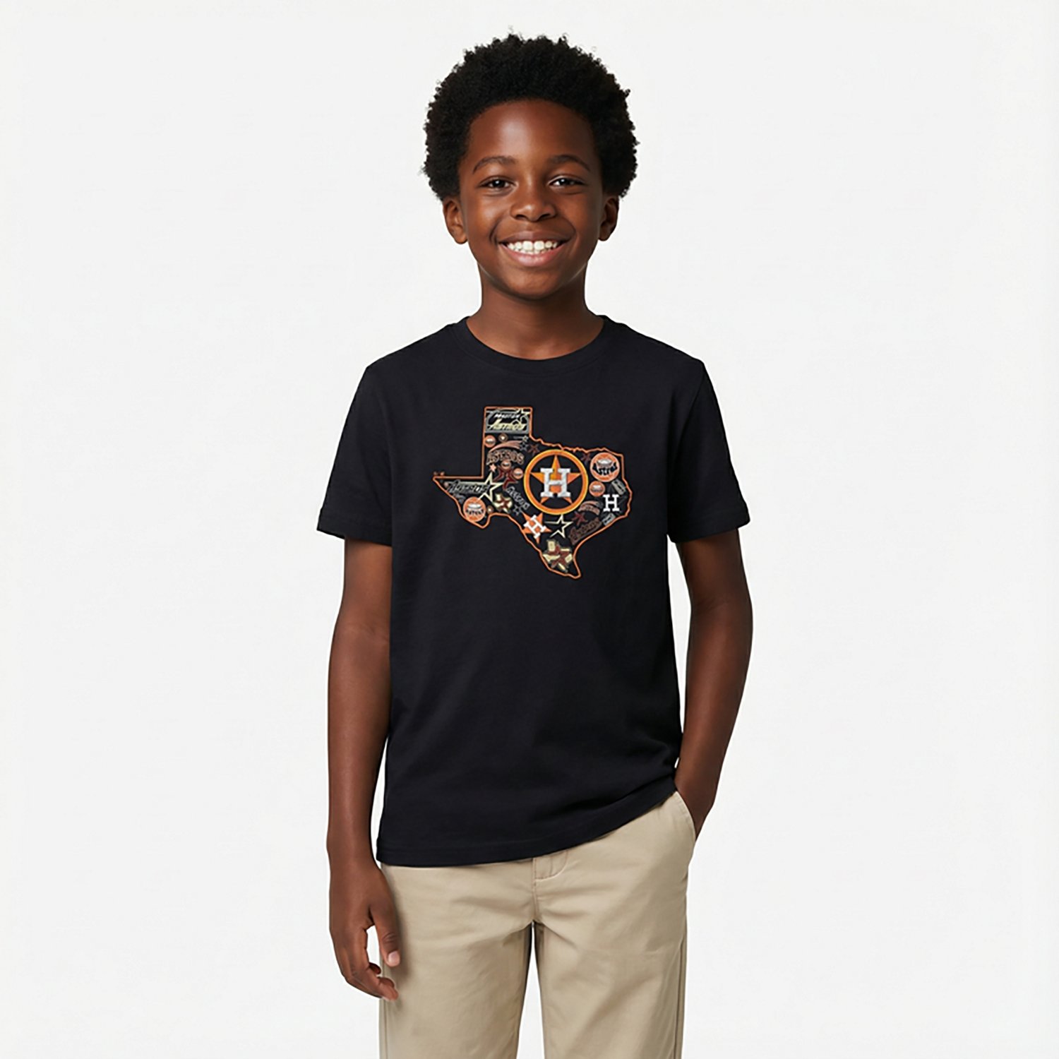 '47 Houston Astros Women’s TX All Over Logo Frankie Graphic T-shirt