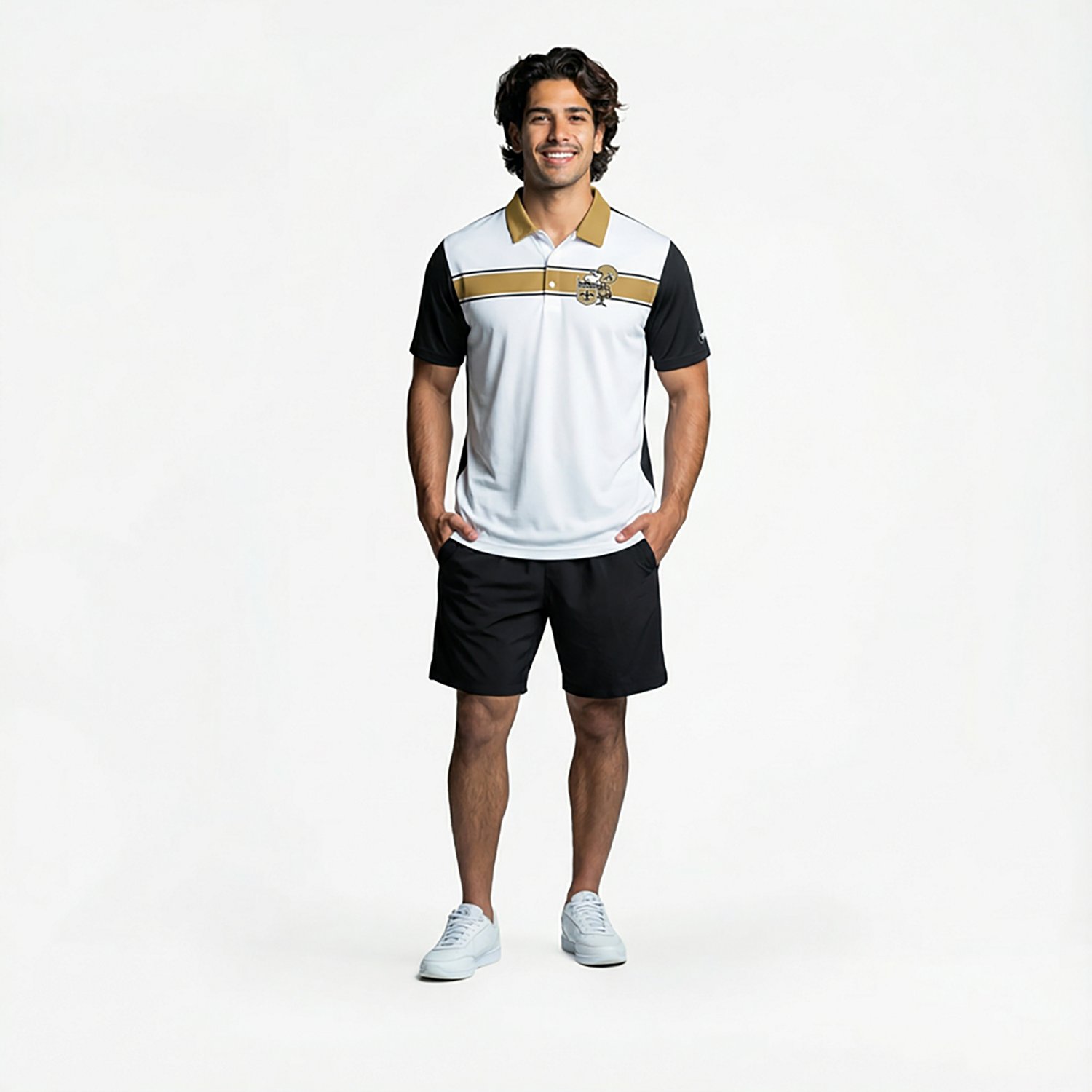 Nike Men's New Orleans Saints Rewind Pique Polo Shirt