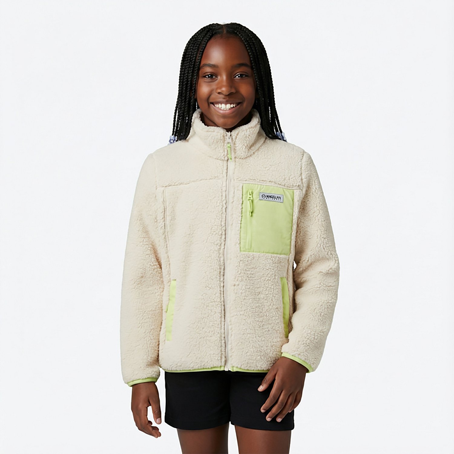 Magellan Outdoors Girls’ Campfire Sherpa Fleece Jacket - view number 2