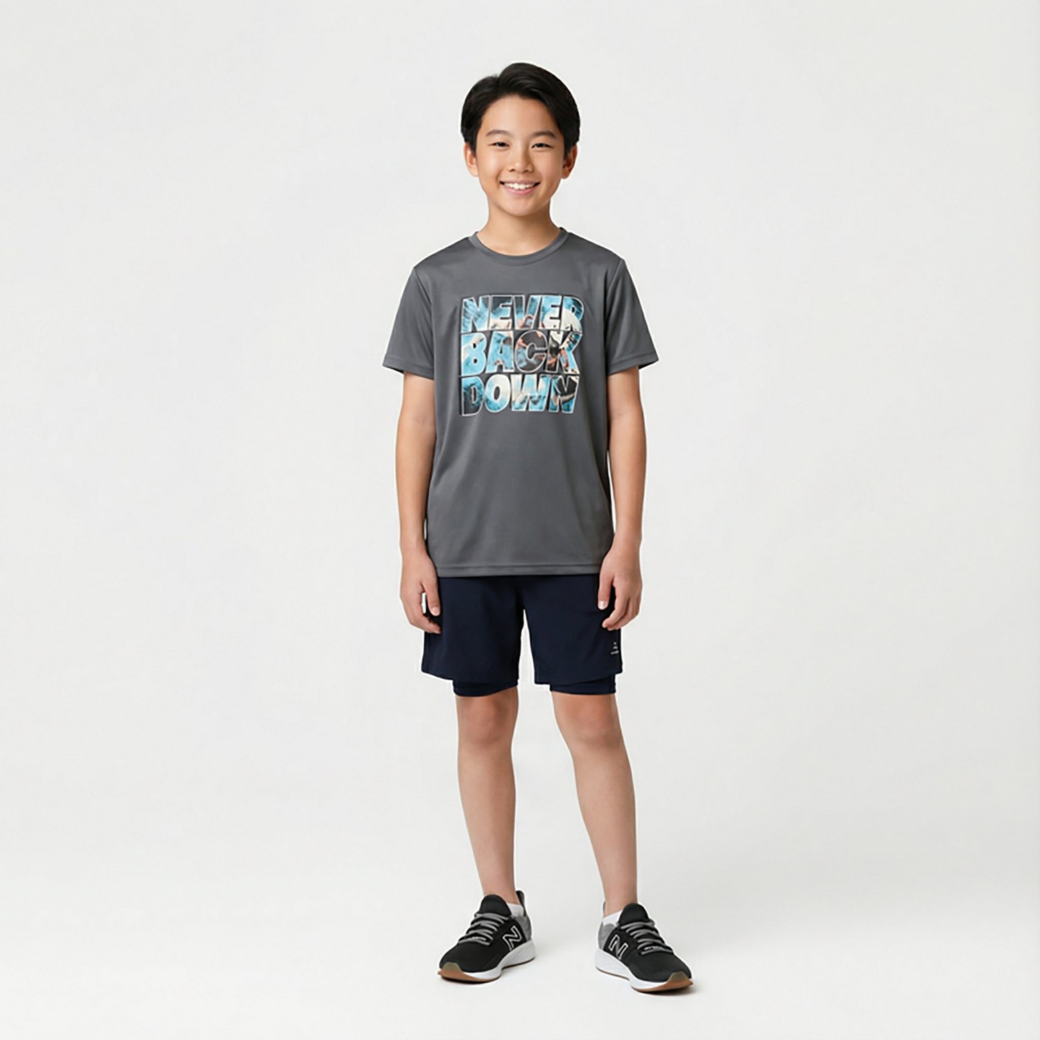 BCG Boys' Never Back Down T-shirt