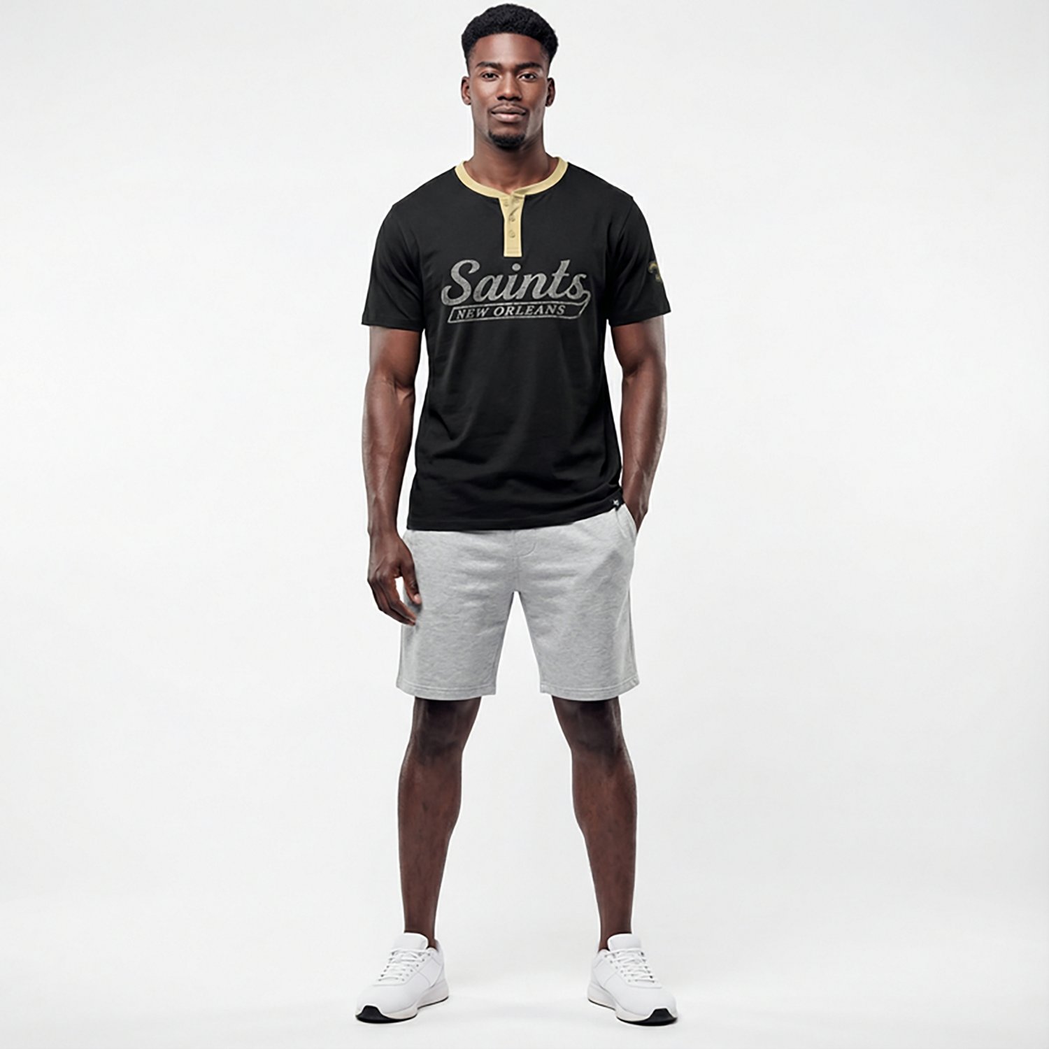'47 Men's New Orleans Saints Westend Henley T-shirt