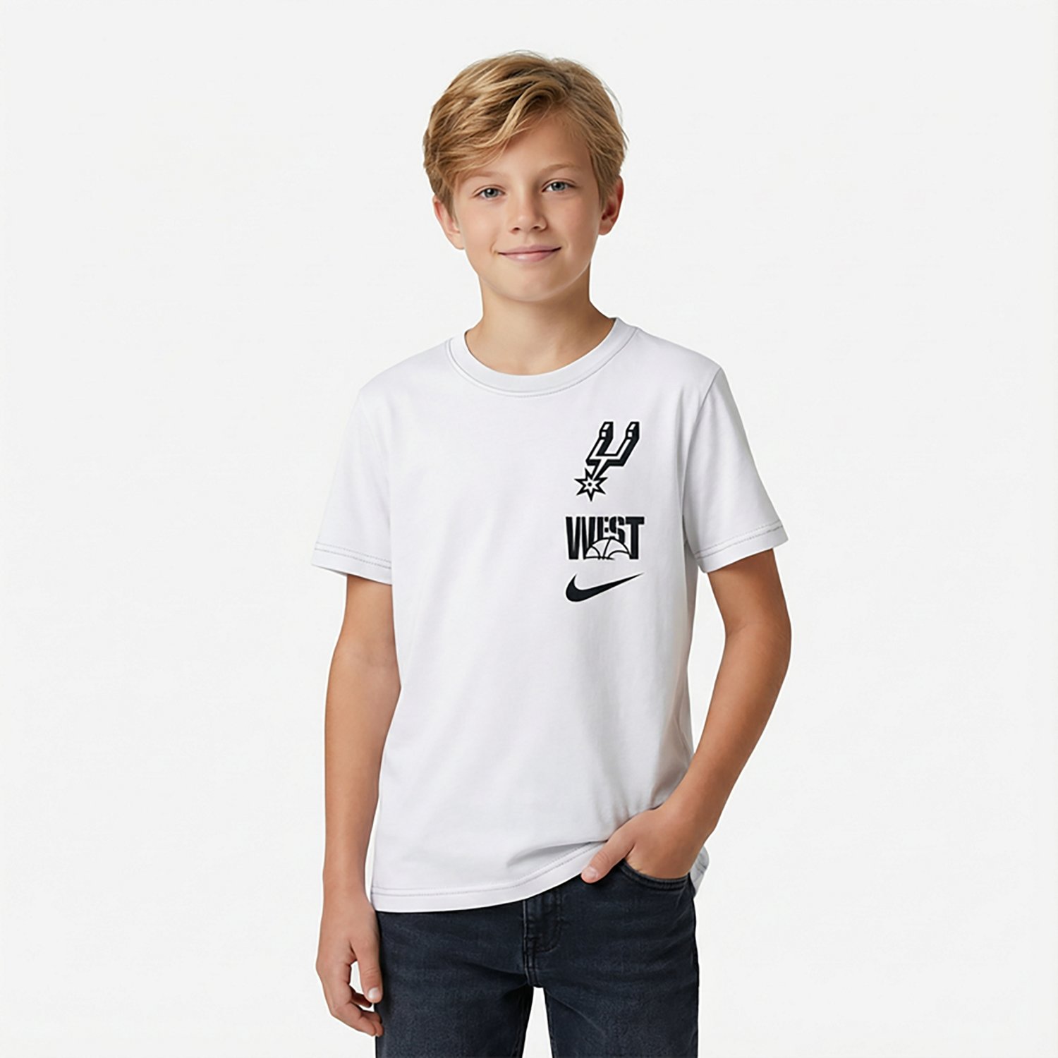 Nike Boys' San Antonio Spurs Essential VS Block Graphic T-shirt  - view number 2