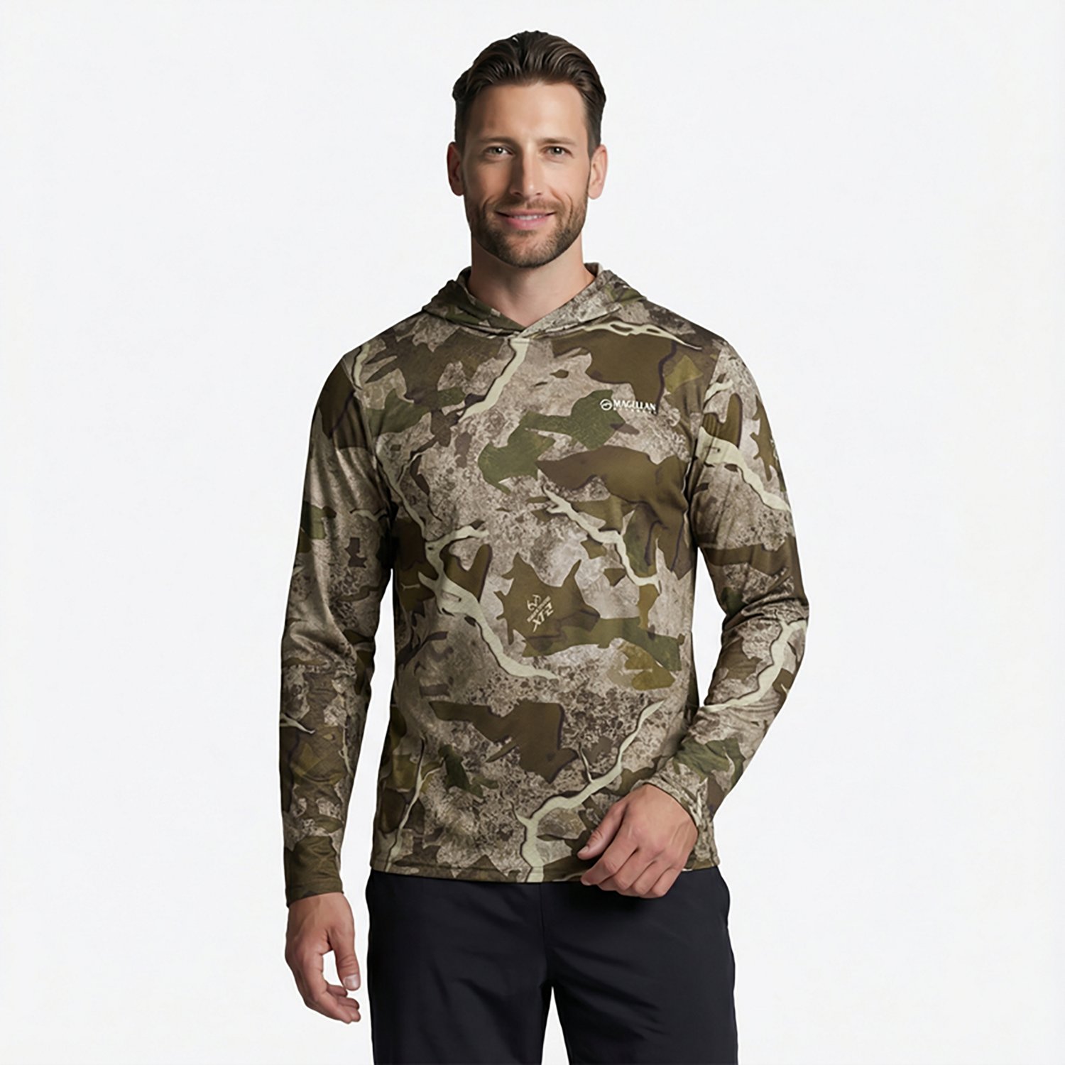 Magellan Outdoors Hunt Gear Men's Eagle Pass Tech Mesh Long Sleeve Hooded T-shirt - view number 2