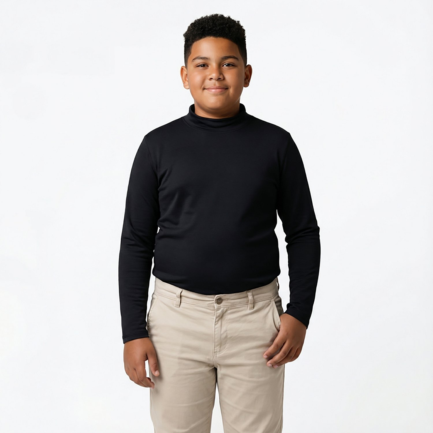 BCG Boy's CW Brushed Mock Neck Long Sleeve Top - view number 2