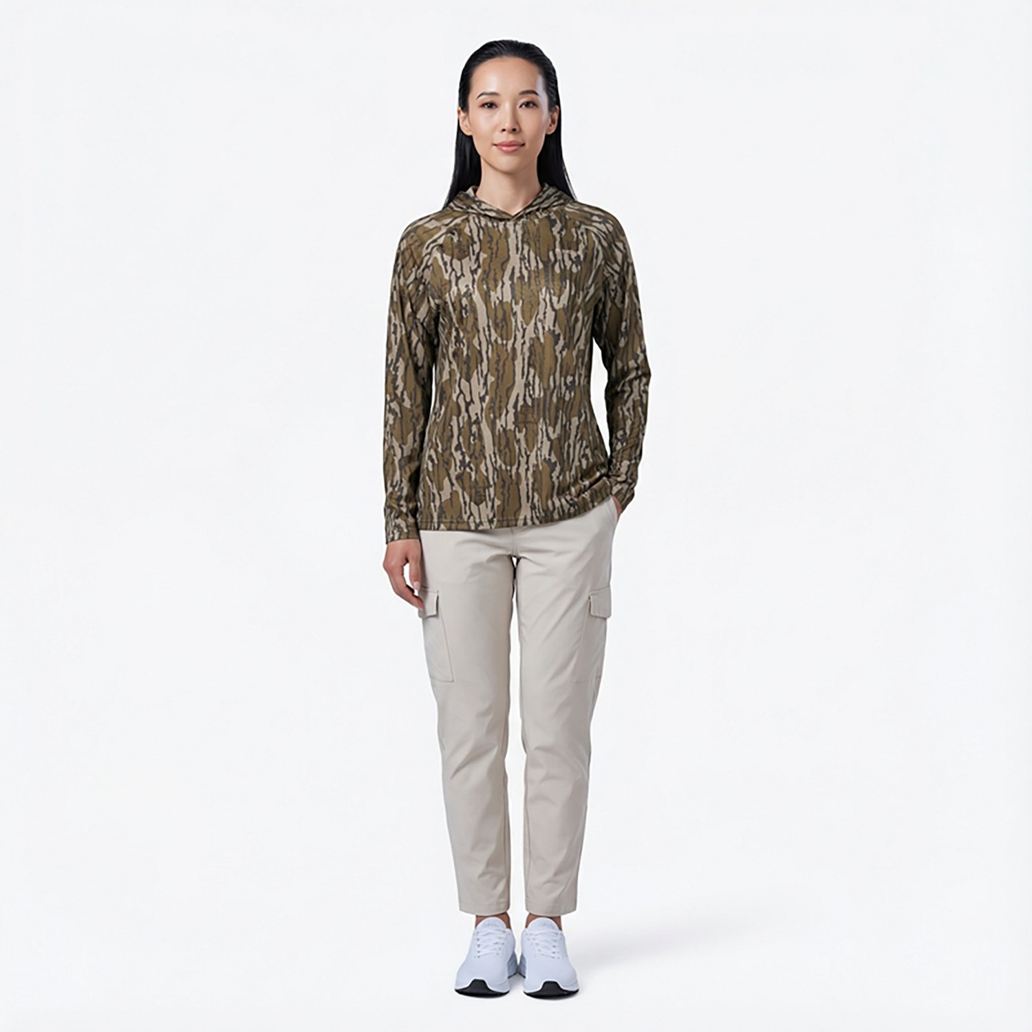 Magellan Outdoors Hunt Gear Women's Eagle Pass Tech Mesh Hooded Long Sleeve Shirt