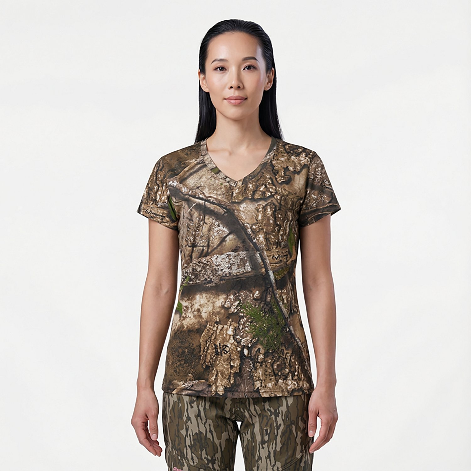 Magellan Outdoors Women's HuntGear Hill Zone V-neck T-shirt                                                                      - view number 2
