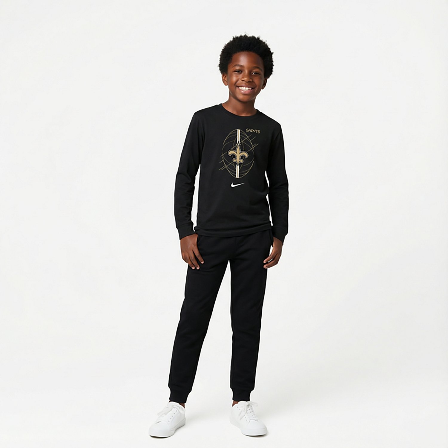 Nike Boys' 4-7 New Orleans Saints Icon Long Sleeve T-shirt