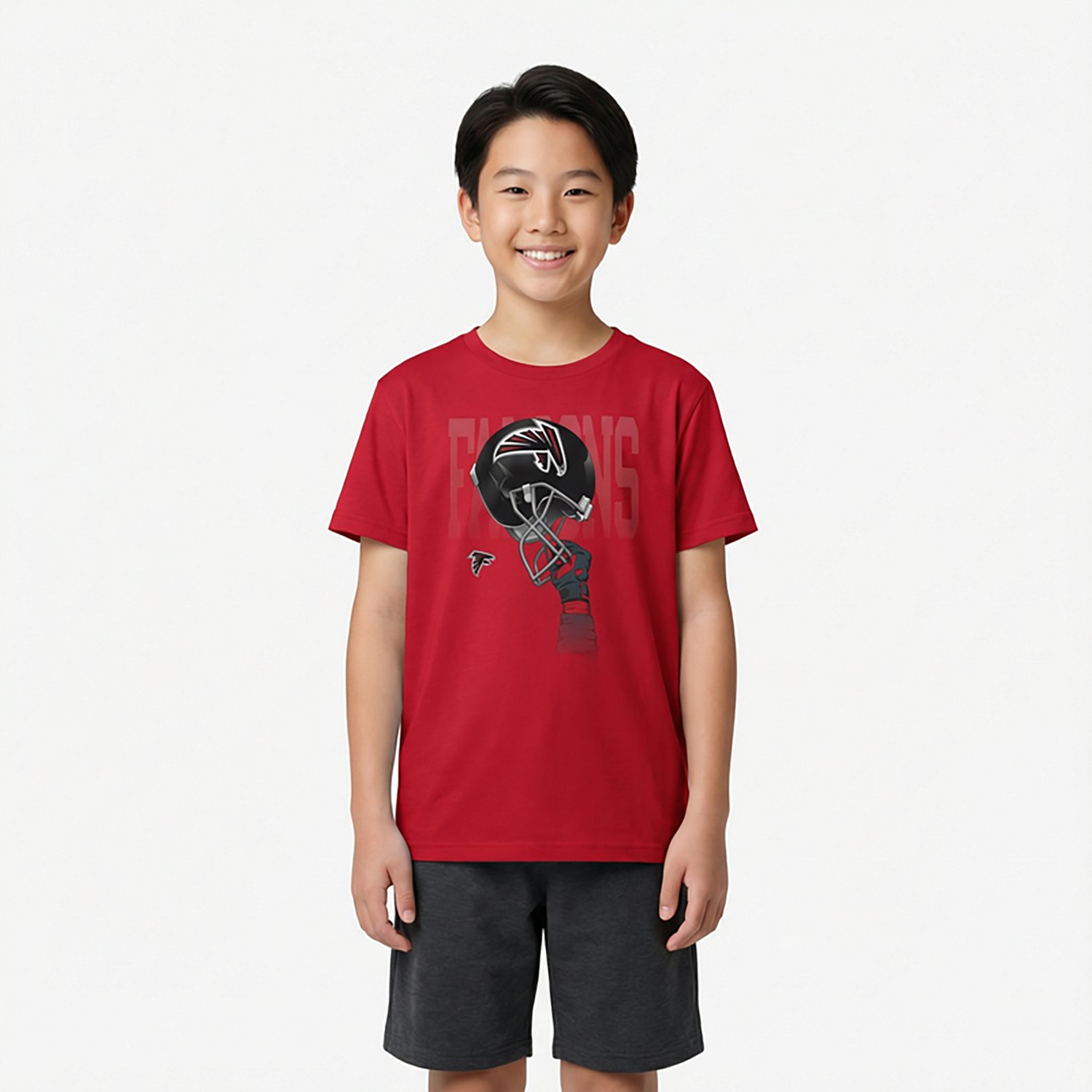 Outerstuff Boys' 8-20 Atlanta Falcons Helmets High Short Sleeve T-shirt - view number 2