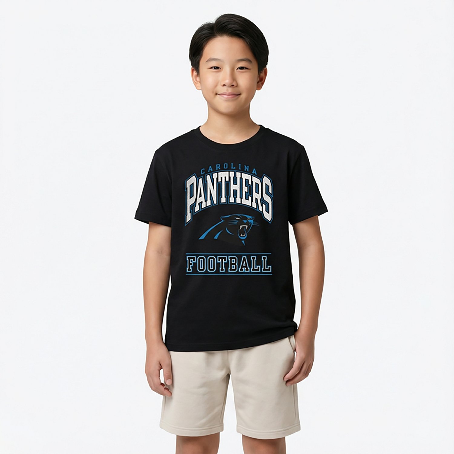 Outerstuff Kids' Carolina Panthers Big Blocker Short Sleeve T-shirt - view number 2