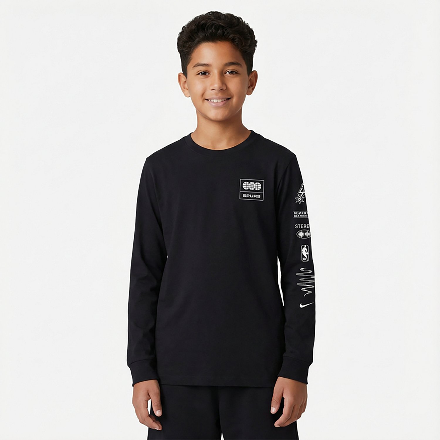 Nike Youth San Antonio Spurs Essential Fade Long Sleeve T-shirt