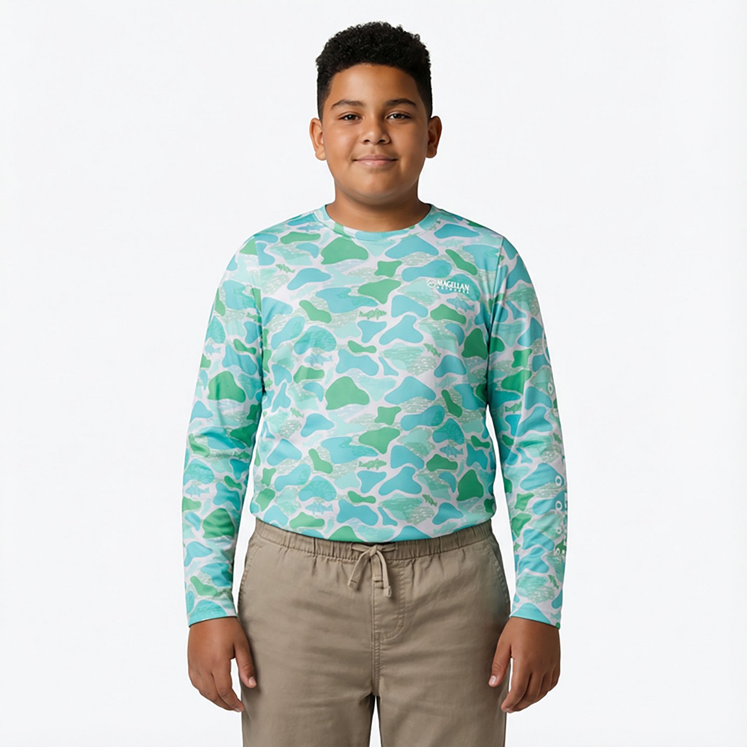 Magellan Outdoors Boys' Mallard Fish Camo Long Sleeve T-shirt - view number 2