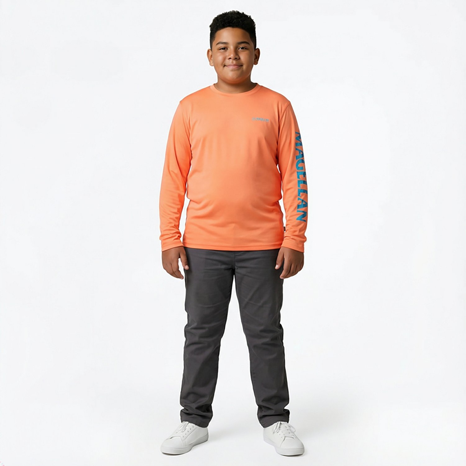 Magellan Outdoors Boys' Casting Crew Print Logo Fishing T-shirt