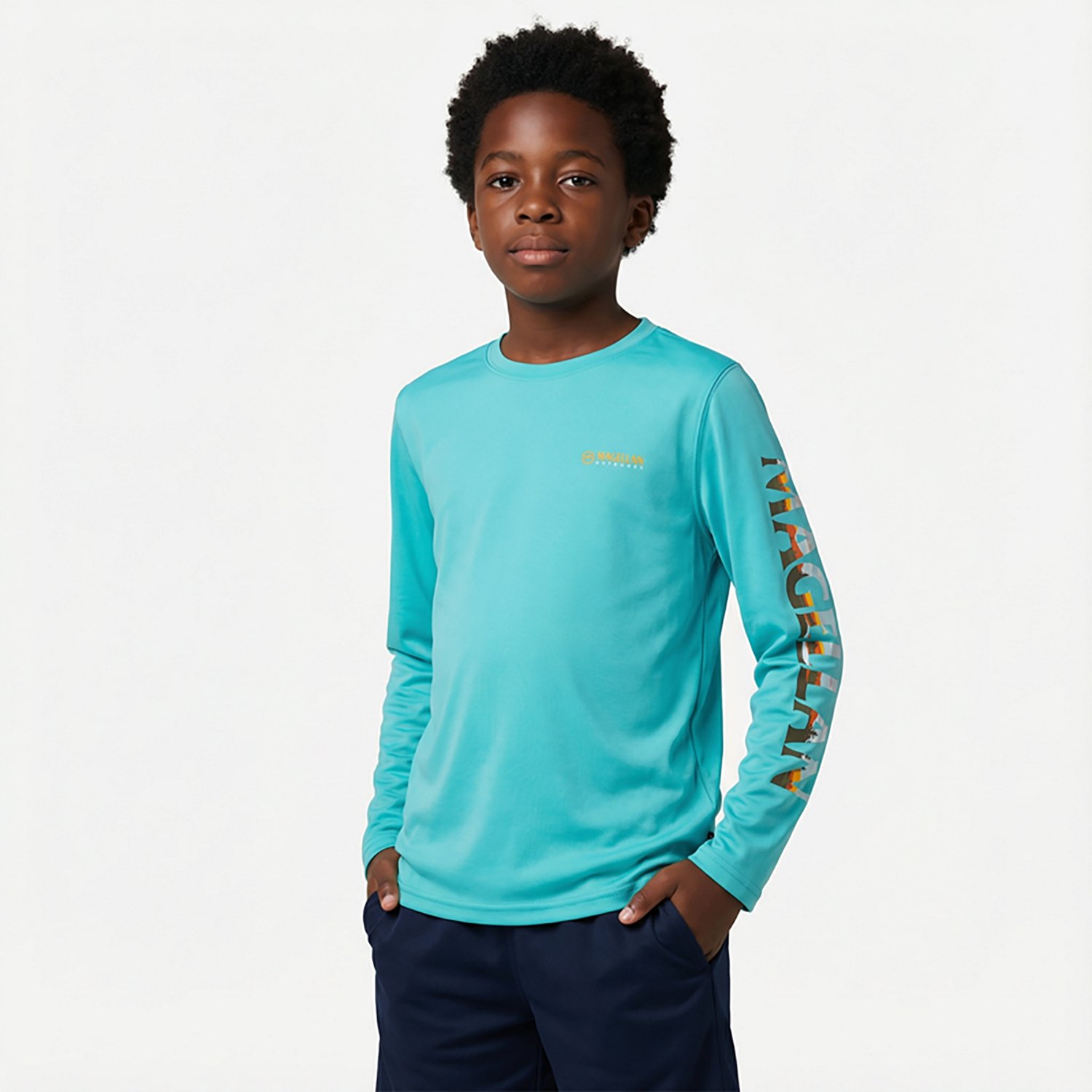 Magellan Outdoors Boys' Casting Crew Print Logo Fishing T-shirt - view number 2