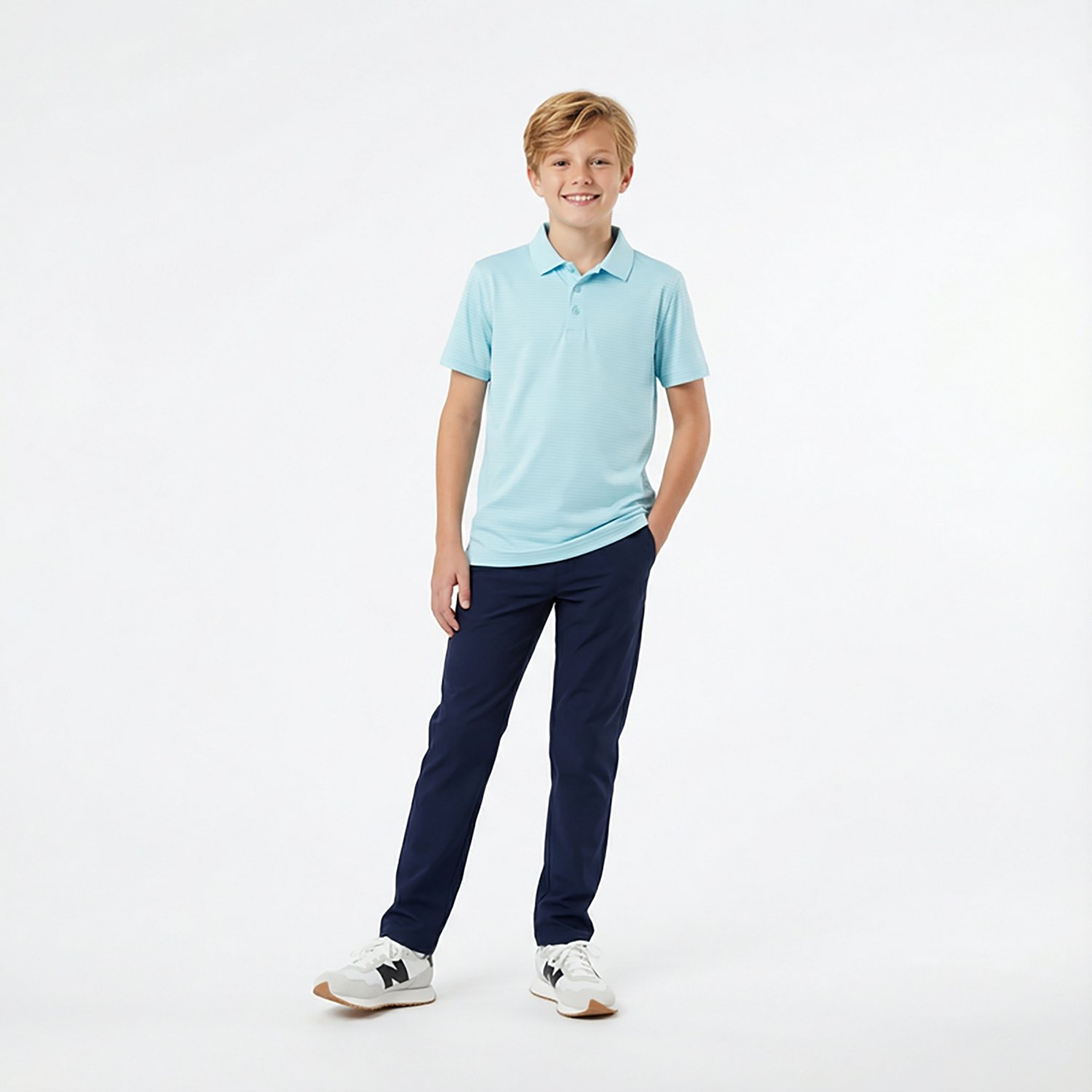 BCG Boys' Golf Stripe Polo Shirt
