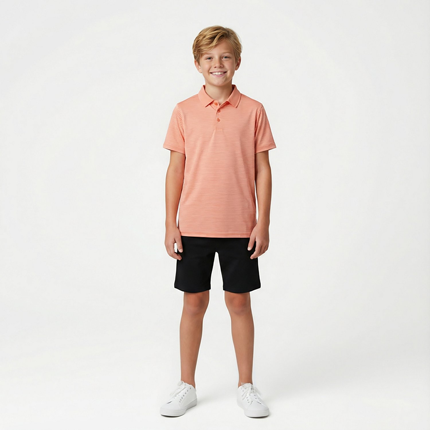BCG Boys' Golf Stripe Polo Shirt