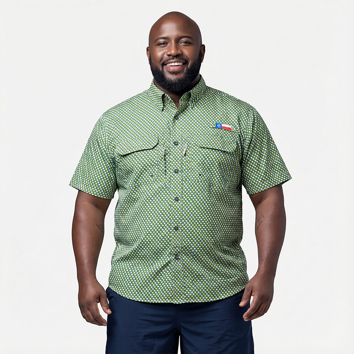 Magellan Men's Local State Gameday Micro Print Short Sleeve Shirt - view number 2