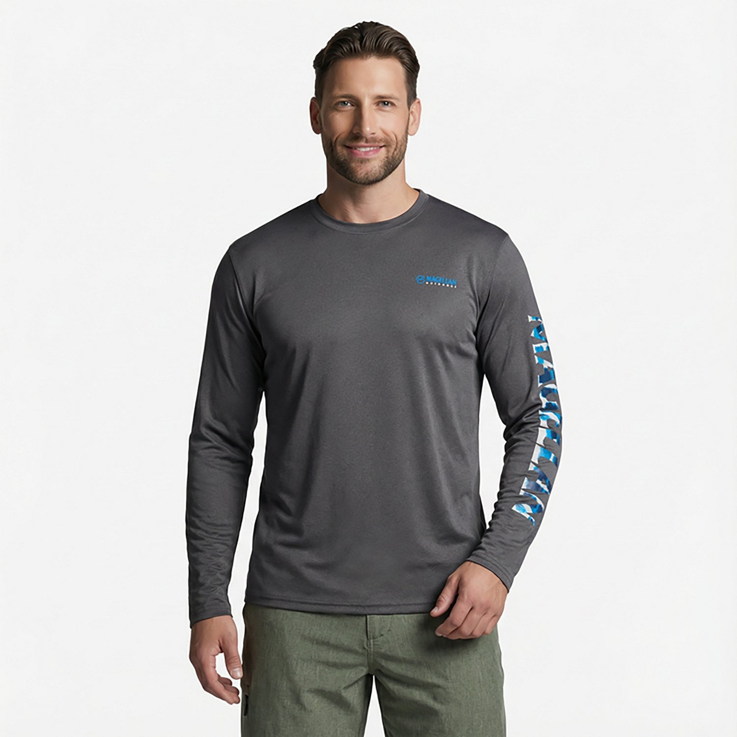 Magellan Outdoors Men's Casting Crew Long Sleeve T-shirt                                                                         - view number 2
