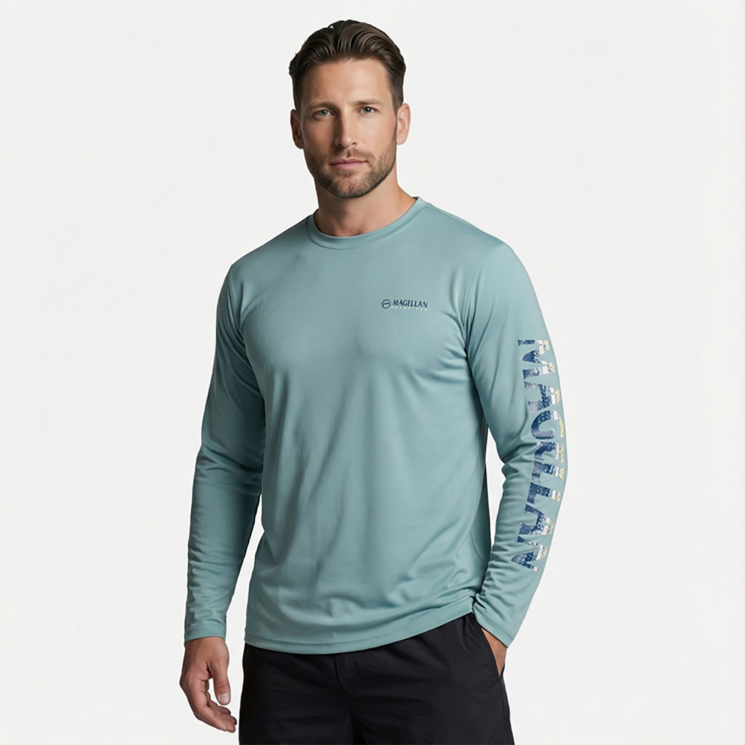 Magellan Outdoors Men's Casting Crew Long Sleeve T-shirt                                                                         - view number 2