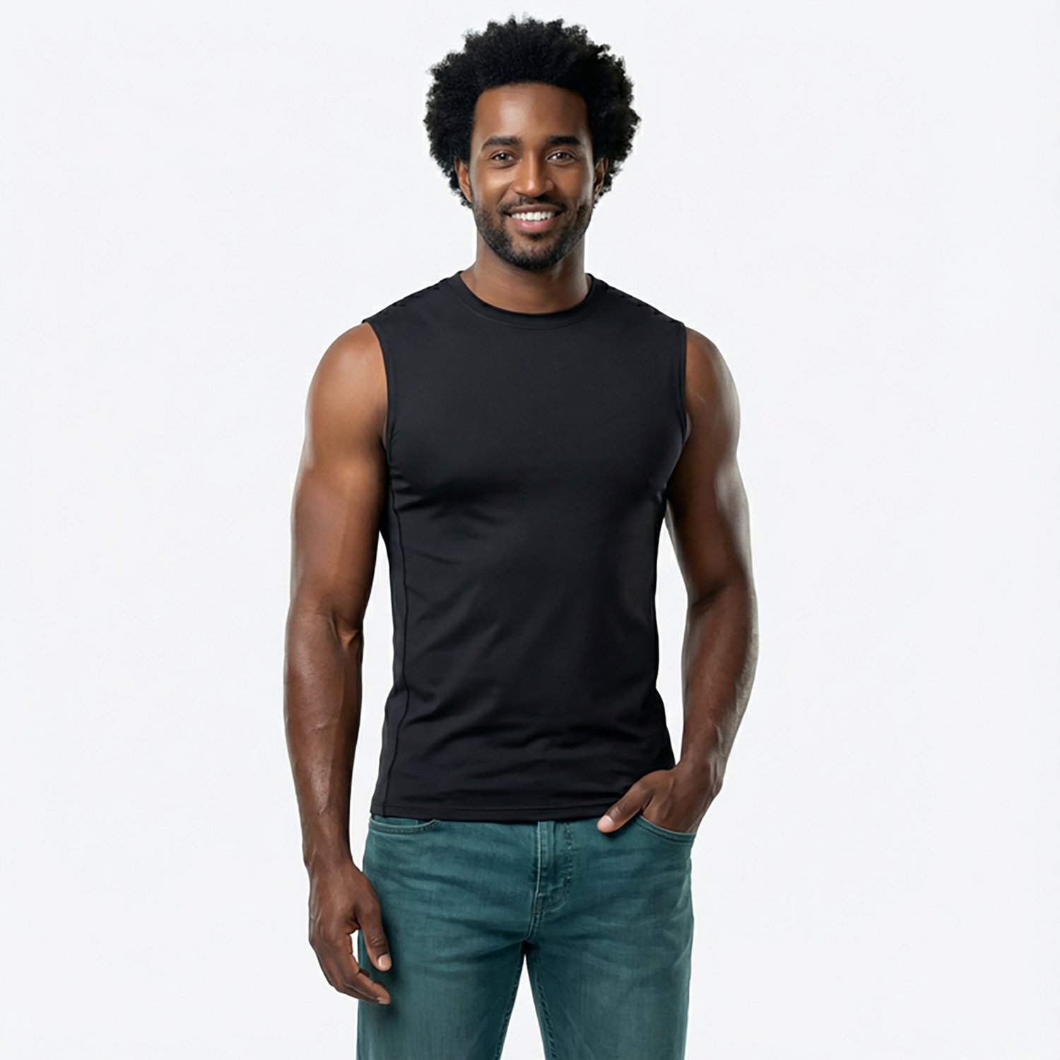 BCG Men's Compression Mesh Sleeveless Top                                                                                        - view number 2