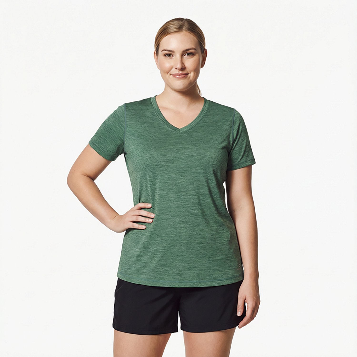 BCG Women's Turbo Melange V-neck T-shirt - view number 4