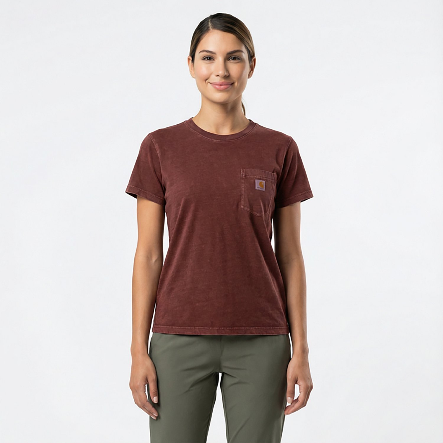 Carhartt Women's Short Sleeve Garment Dye Pocket T-shirt                                                                         - view number 2