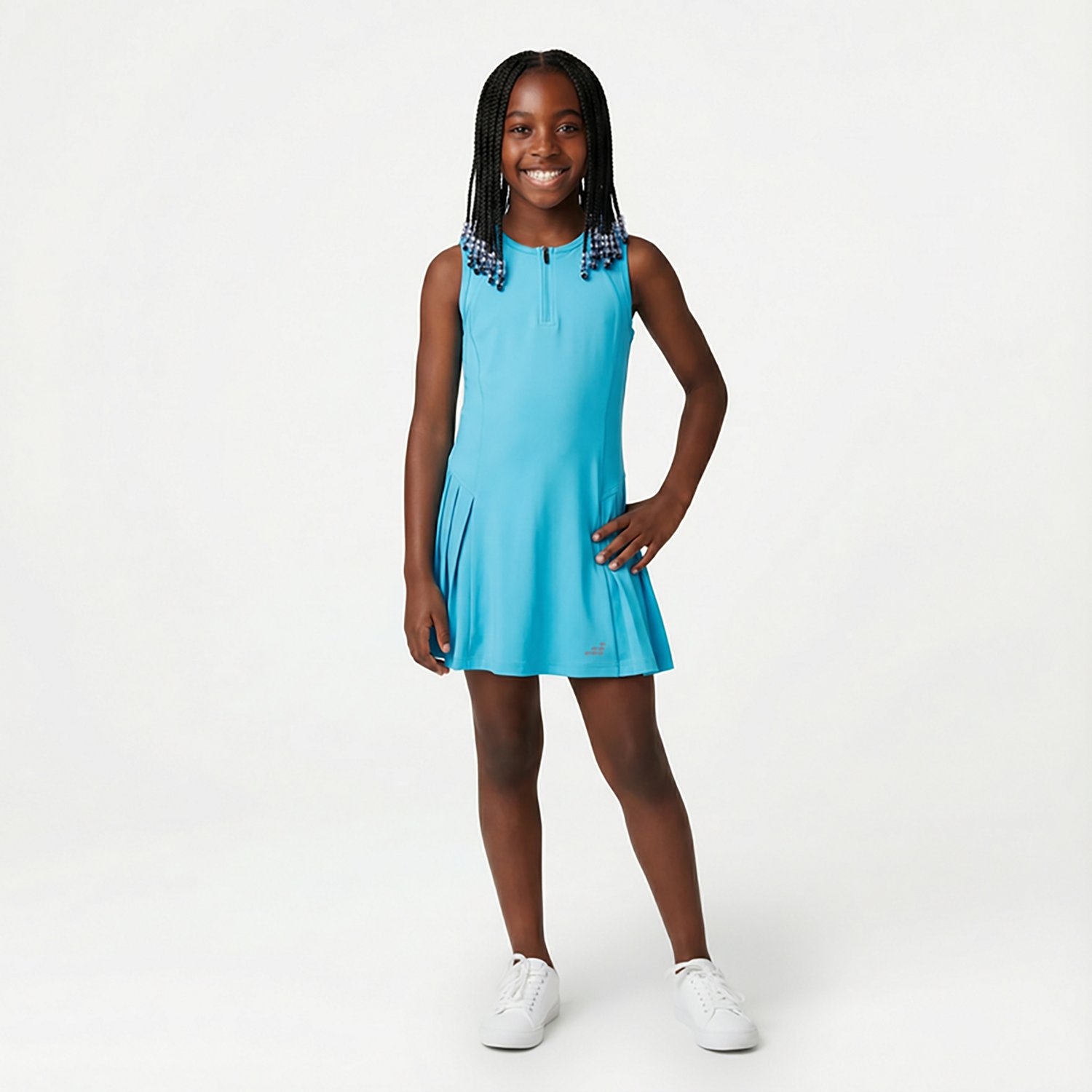 BCG Girls' Tennis Pleated 1/4-Zip Dress