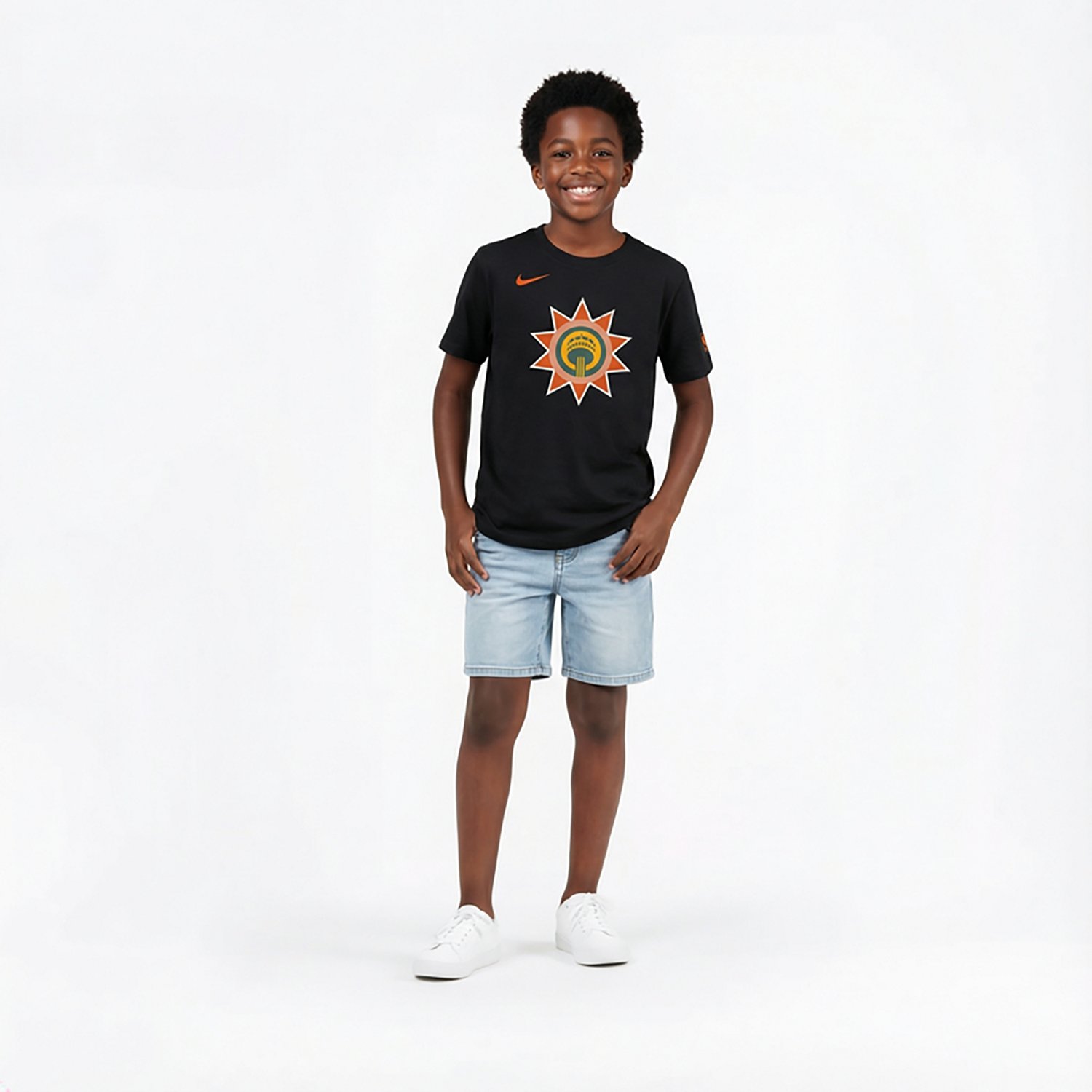 Nike Kids' San Antonio Spurs City Edition Logo T-shirt