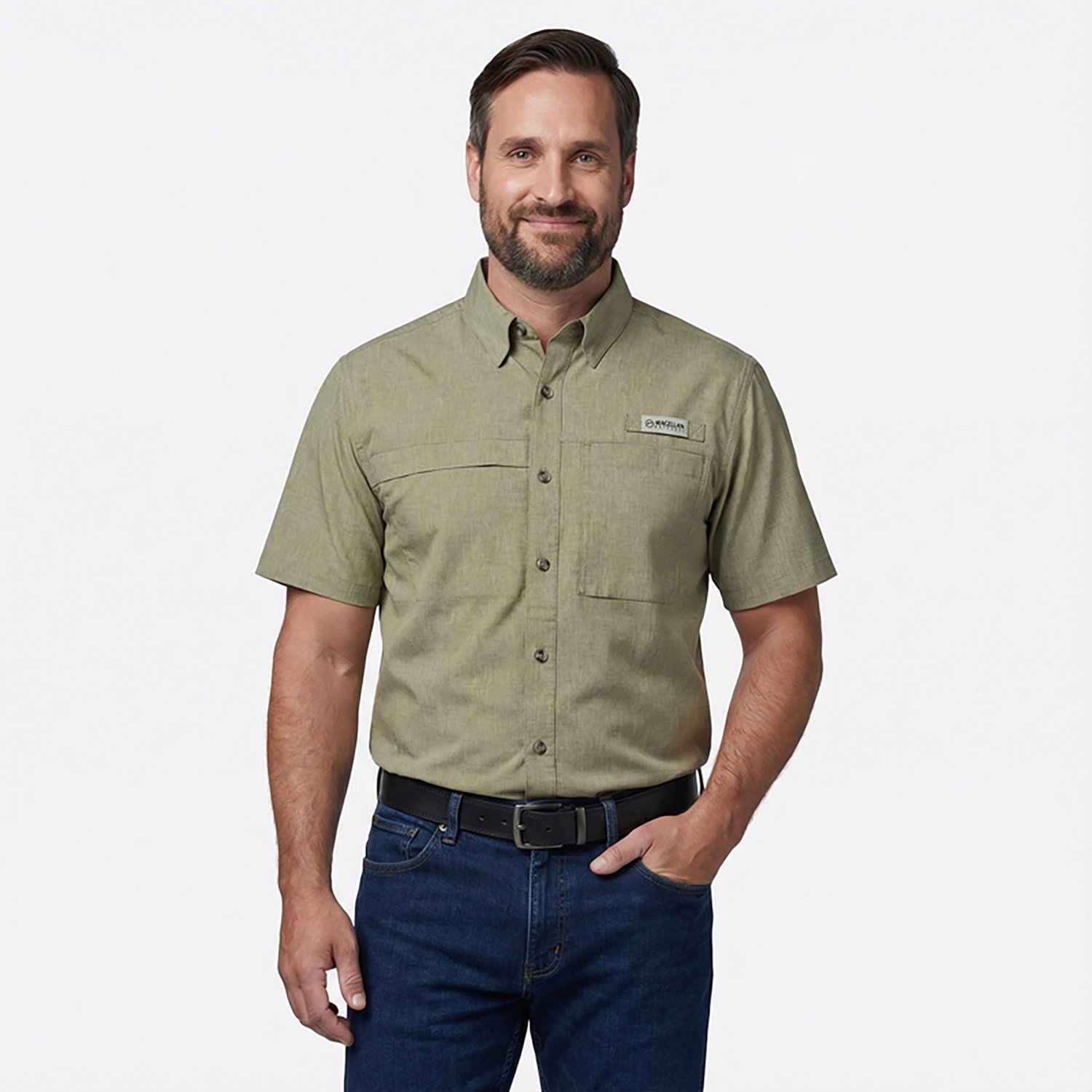 Magellan Outdoors Men's Hickory Canyon Ventilation Short Sleeve Shirt - view number 2