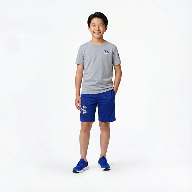 Under Armour Big Boys Tech Moisture-Wicking Quick-Dry Shorts - Royal Blue