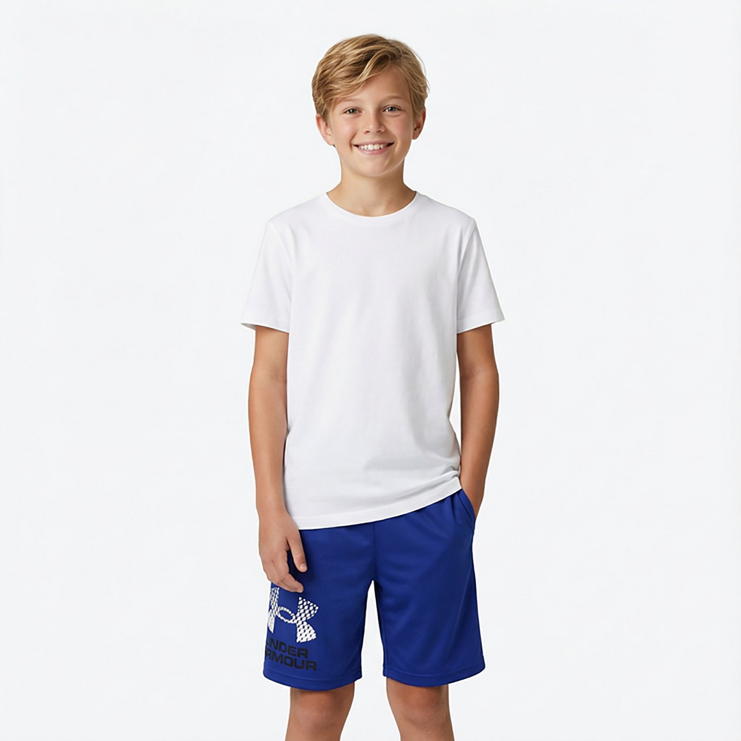 Under Armour Boys' Tech Logo 7 in Shorts                                                                                         - view number 2