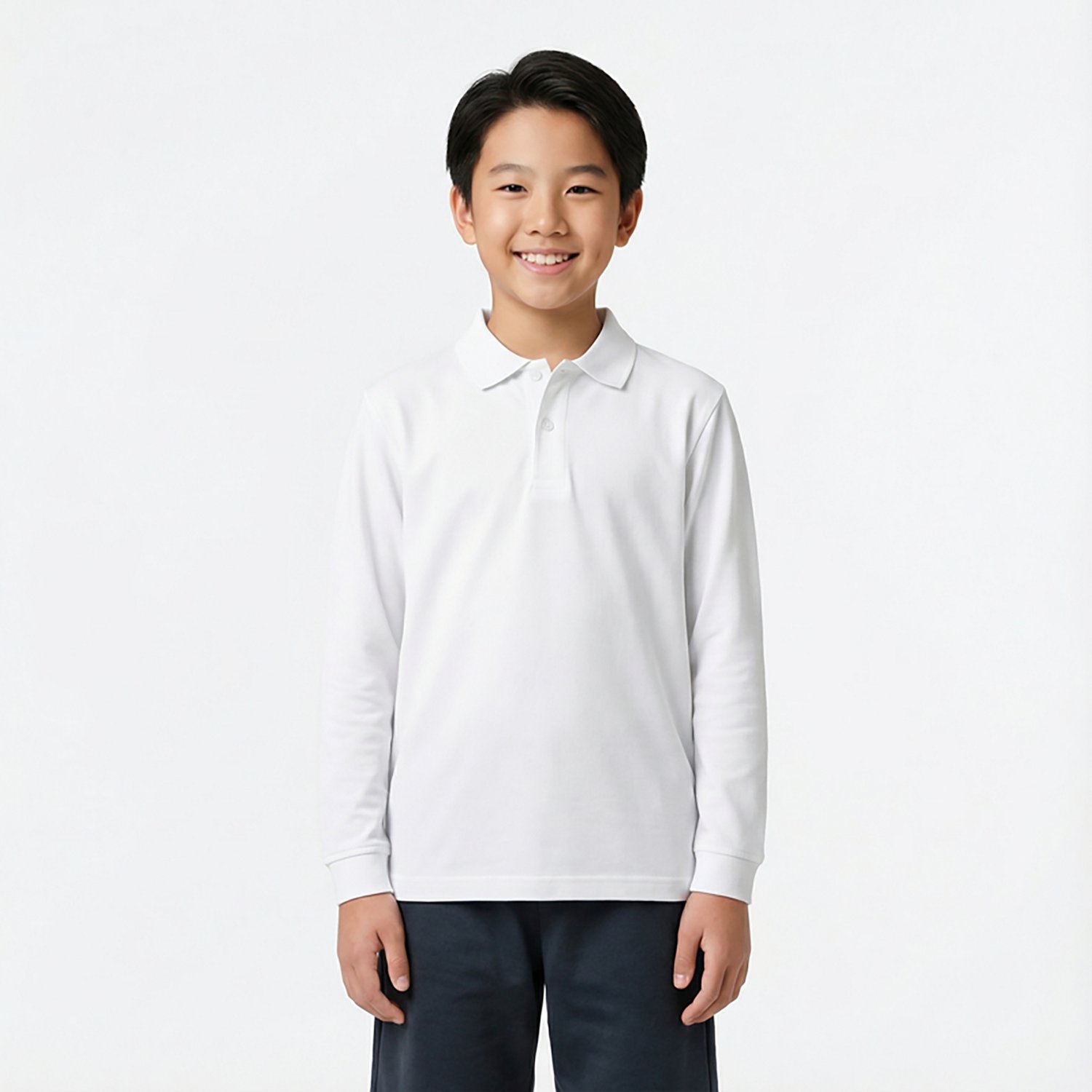 Nautica Boys' 4-7 Double Pique Long Sleeve Polo Shirt - view number 2