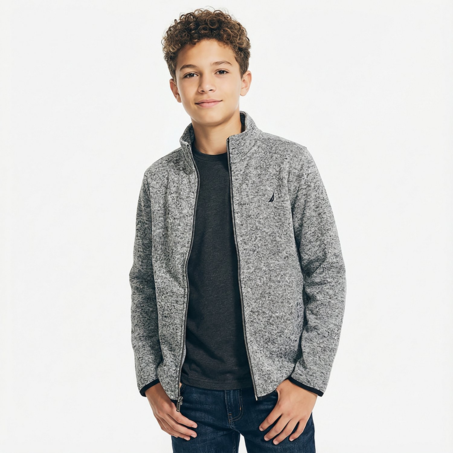 Nautica Boys' Full Zip Fleece Sweater - view number 2