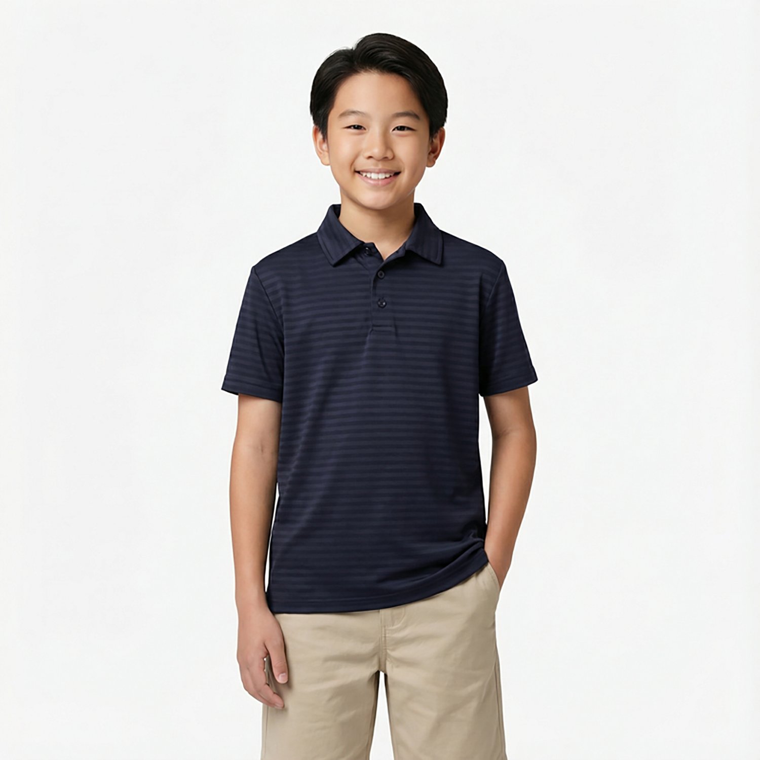 Nautica Boys' 4-7 Performance Stripe Short Sleeve Polo Shirt - view number 2