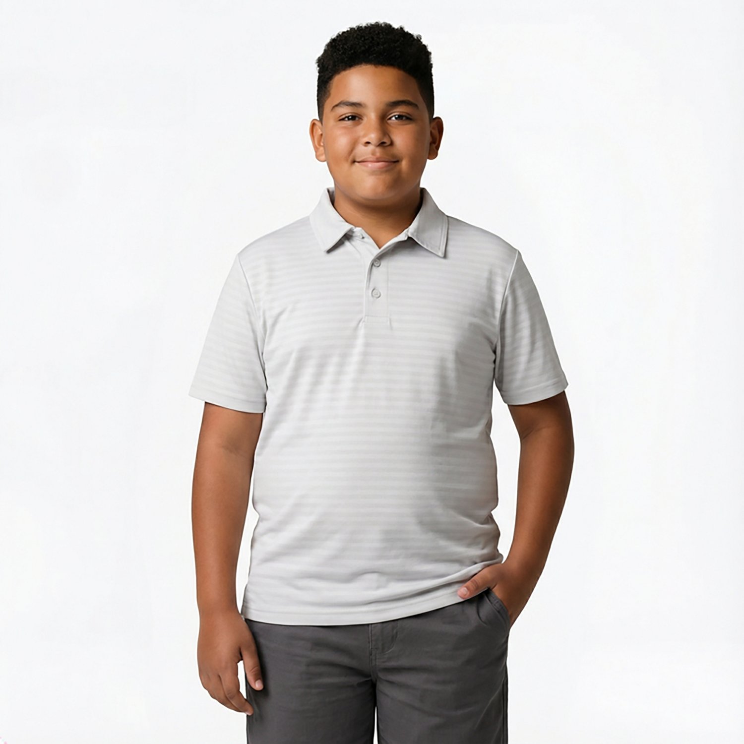 Nautica Boys' 4-7 Performance Stripe Short Sleeve Polo Shirt