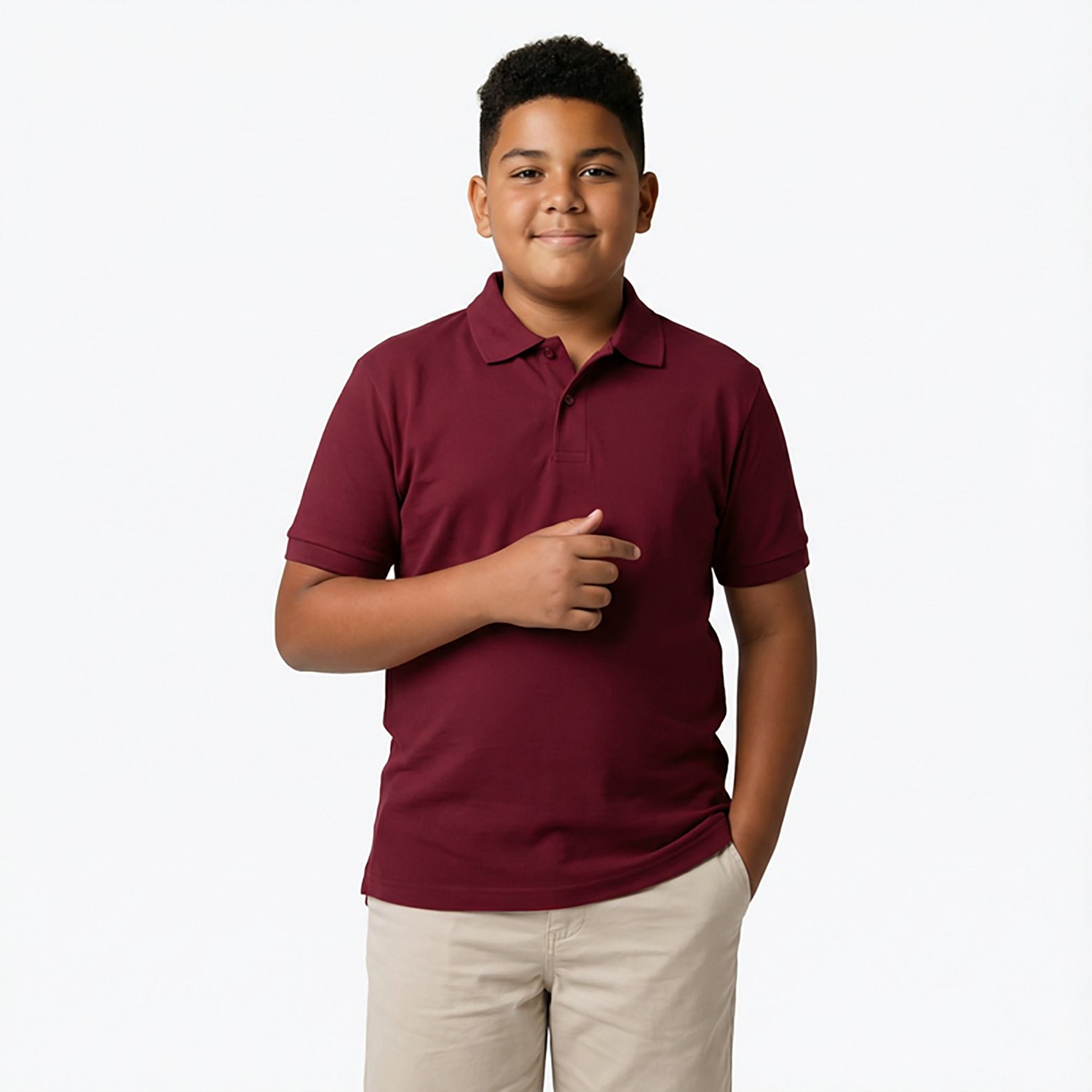 Nautica Boys' 8-20 Double Pique Short Sleeve Polo Shirt - view number 2