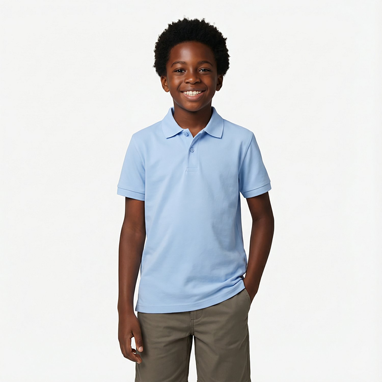 Nautica Boys' Husky Double Pique Short Sleeve Polo Shirt - view number 2