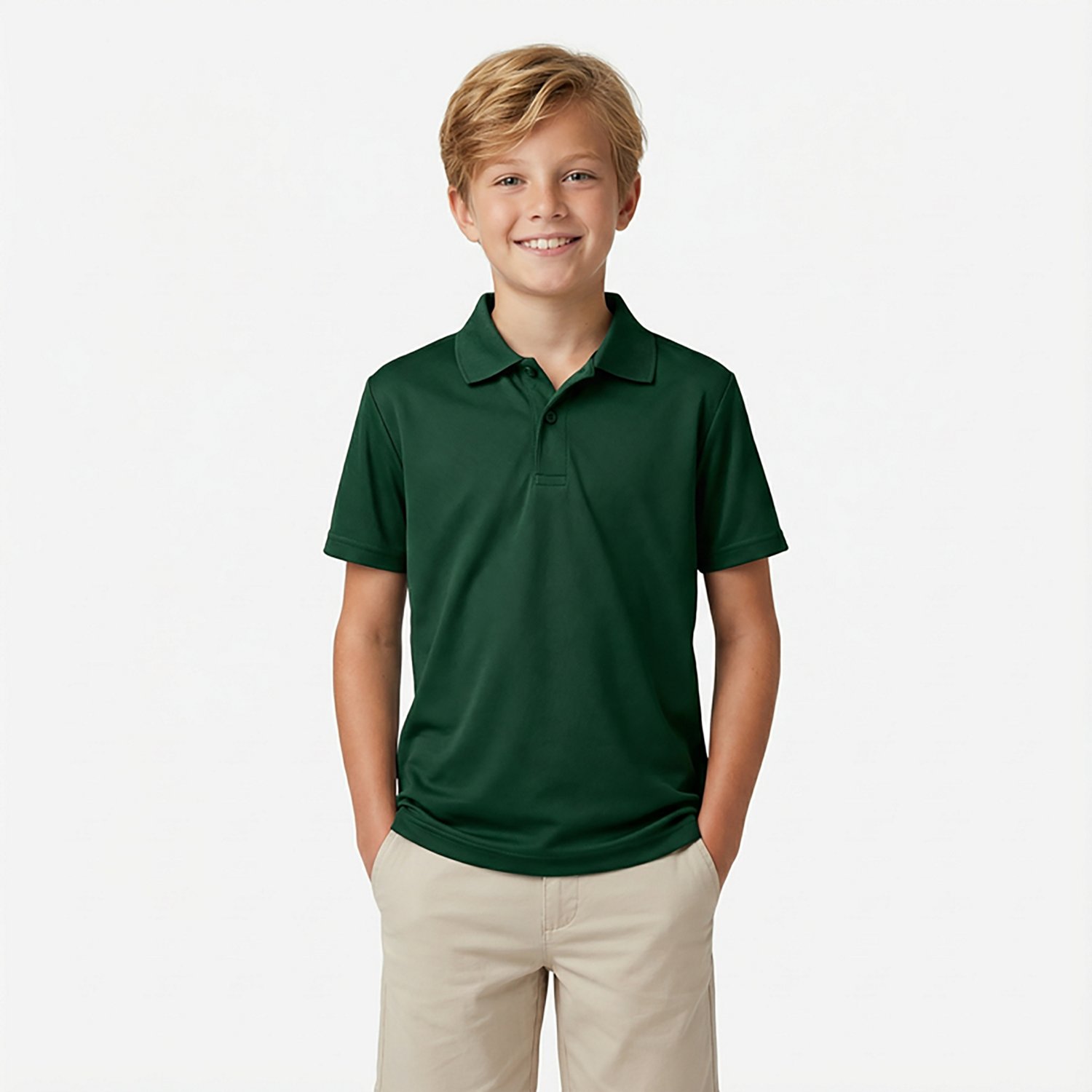 Nautica Boys' Husky Performance Short Sleeve Polo Shirt - view number 2