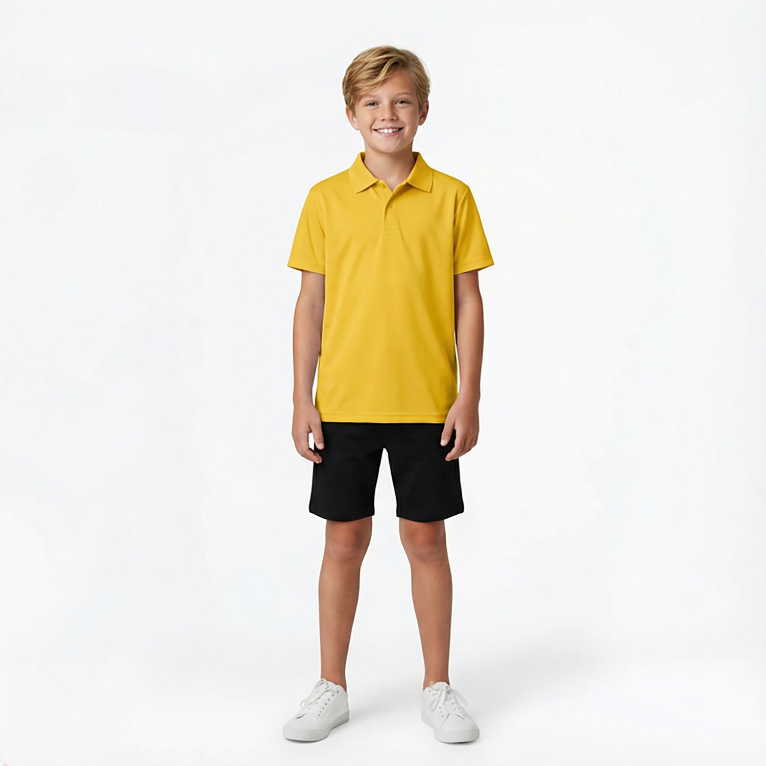 Nautica Boys' Husky Performance Short Sleeve Polo Shirt