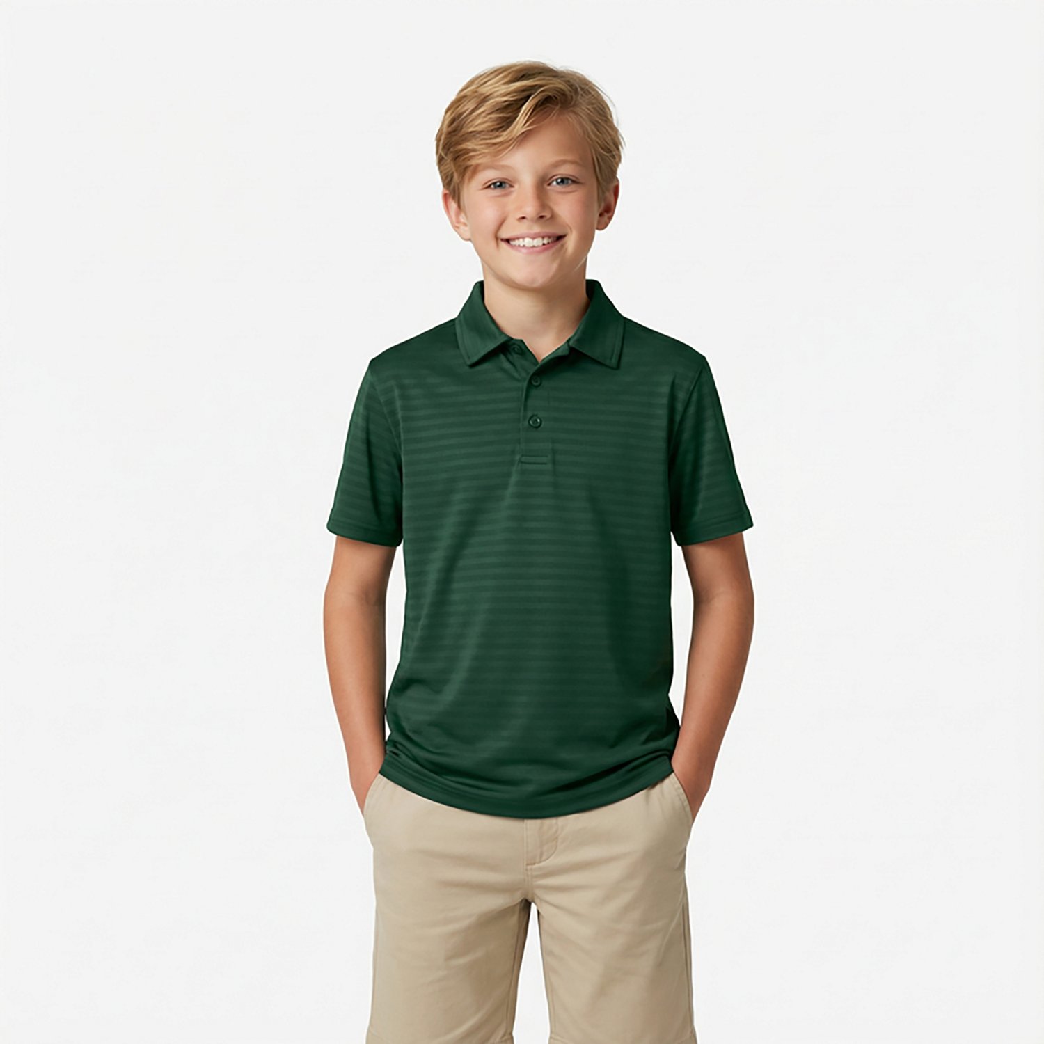 Nautica Boys' Husky Performance Stripe Short Sleeve Polo Shirt - view number 2