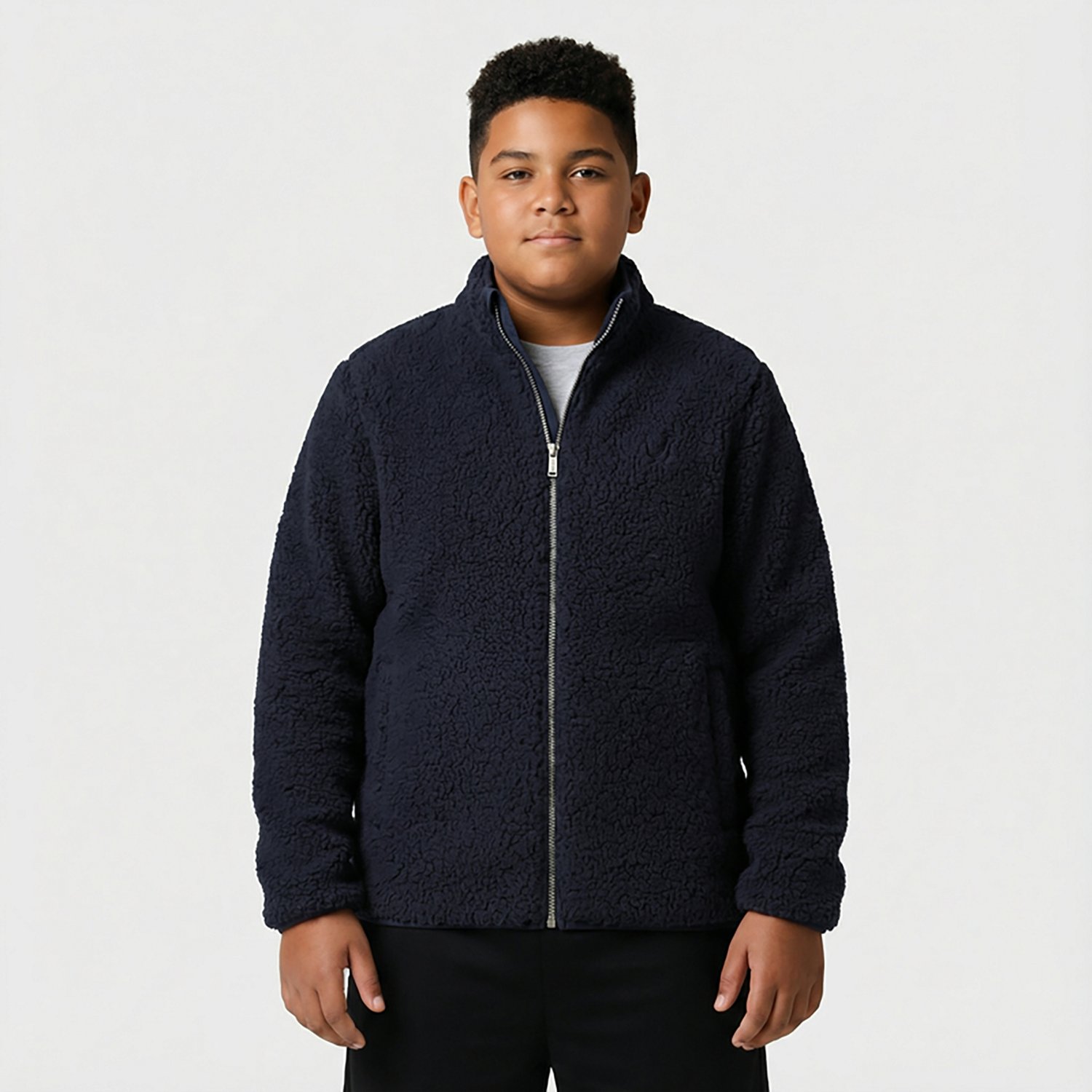 Nautica Boys' Sherpa Fleece Zip Up Jacket