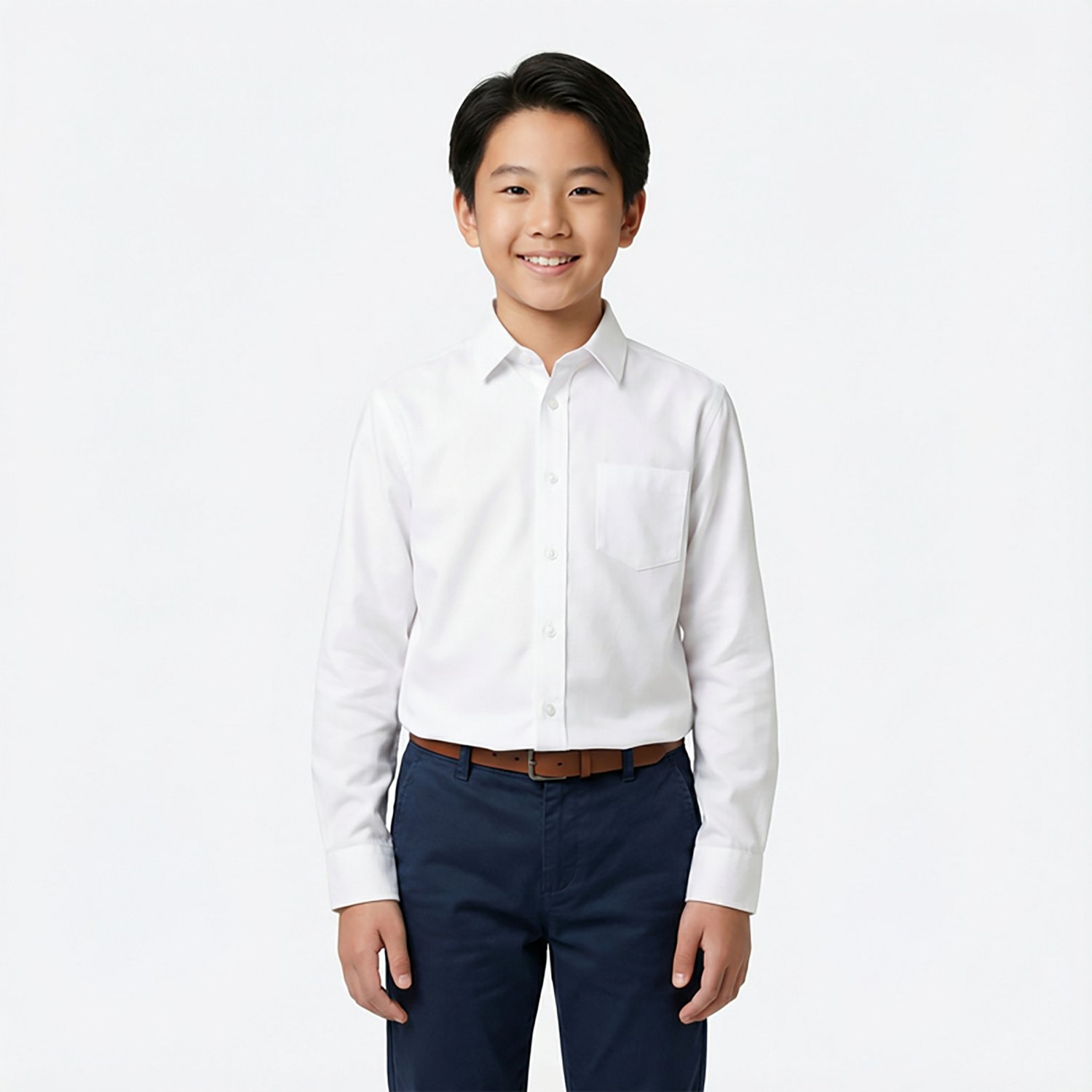 Nautica Boys' 8-20 Synthetic Woven Long Sleeve Shirt - view number 2