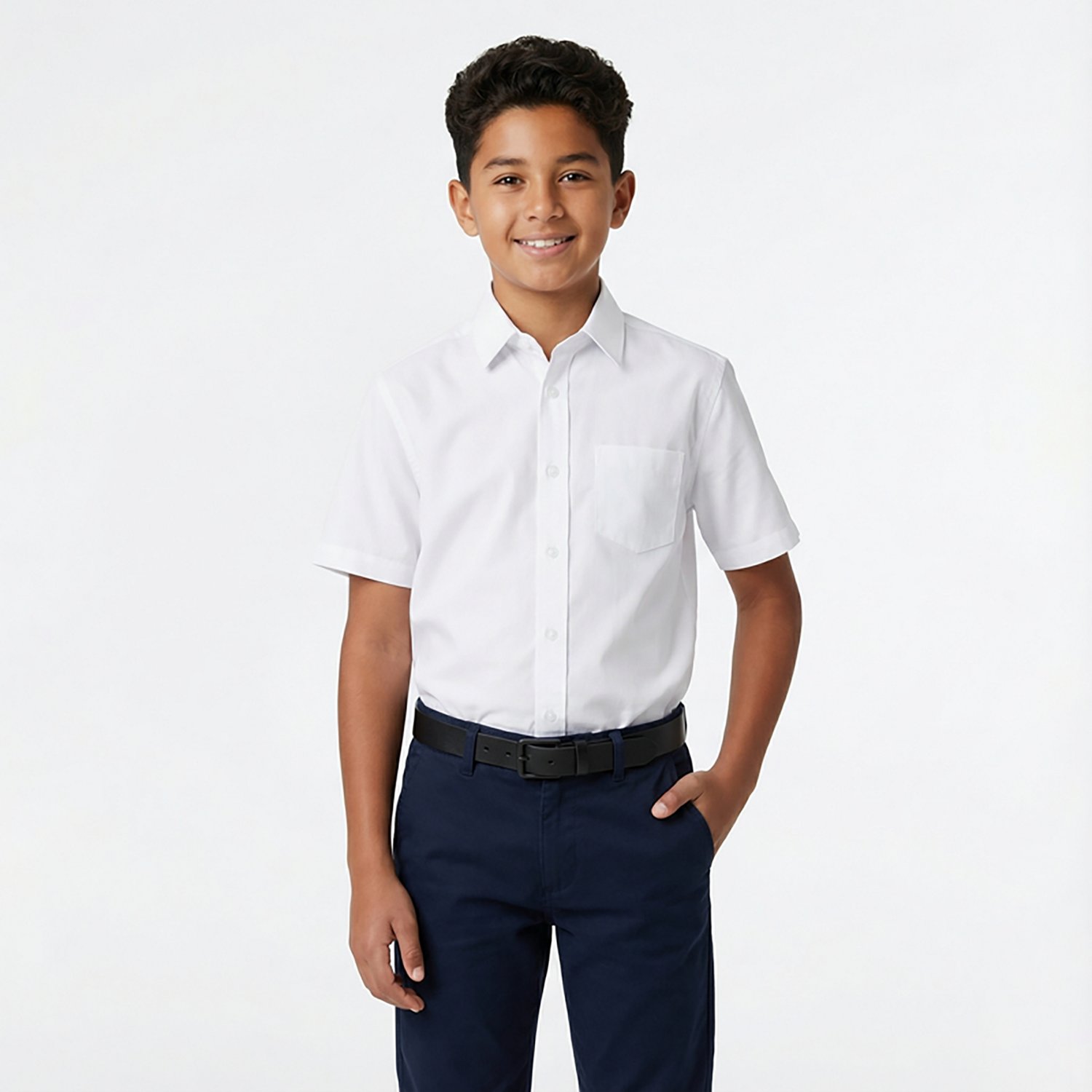 Nautica Boys' 8-20 Synthetic Woven Short Sleeve Shirt - view number 2