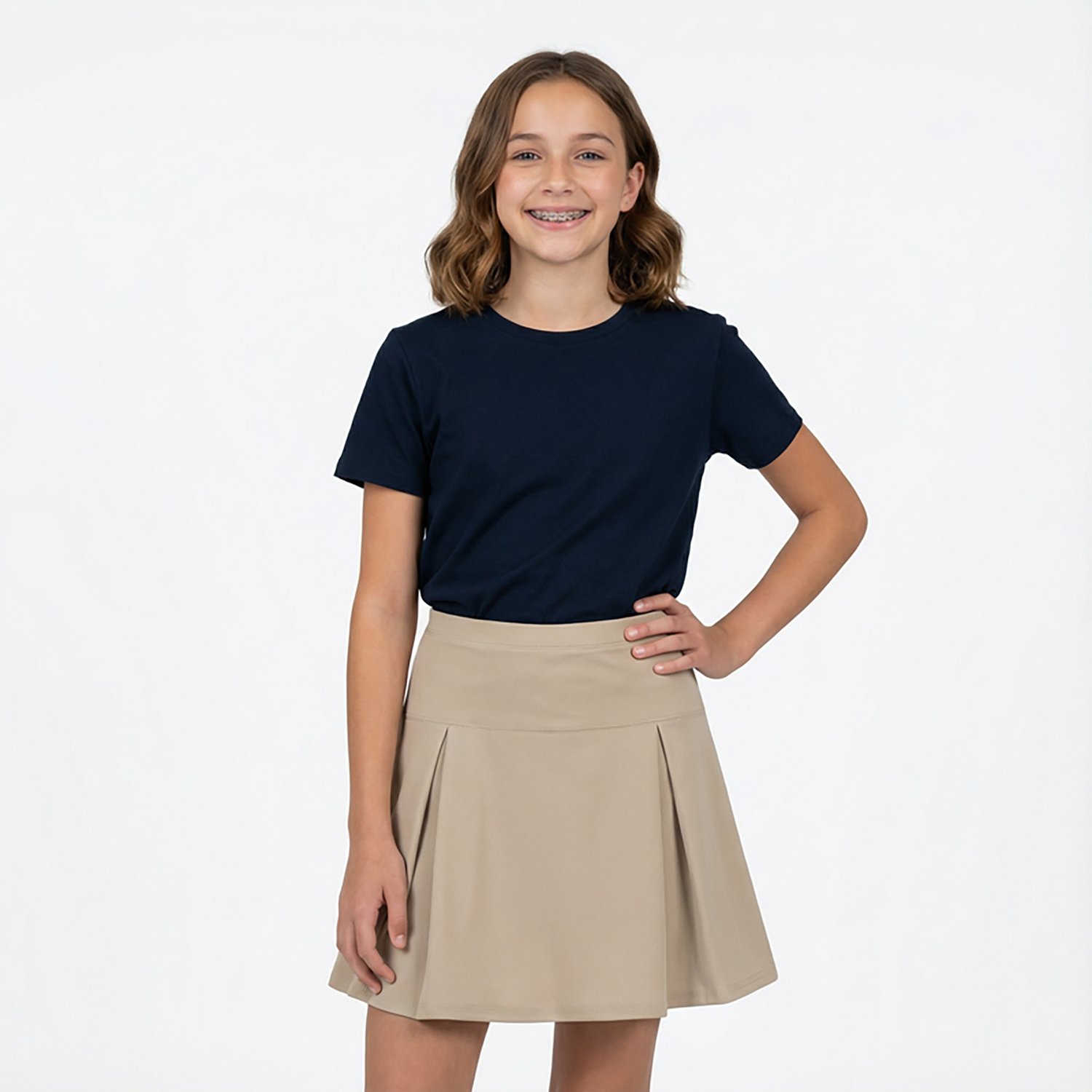 Nautica Girls' 4-6x Performance Knit Pleated Scooter - view number 2