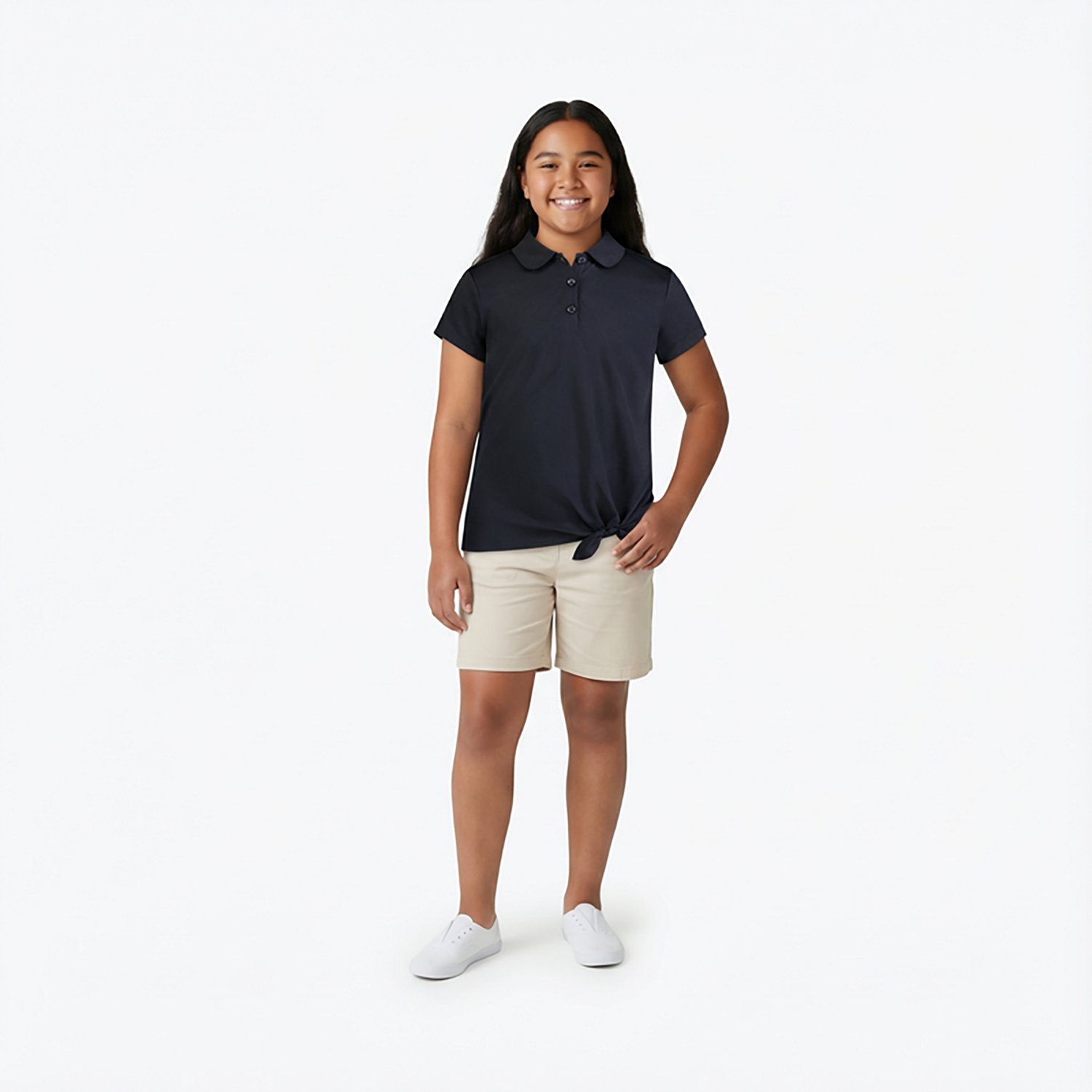 Nautica Girls' 4-6x Performance Tie Front Short Sleeve Polo - view number 2