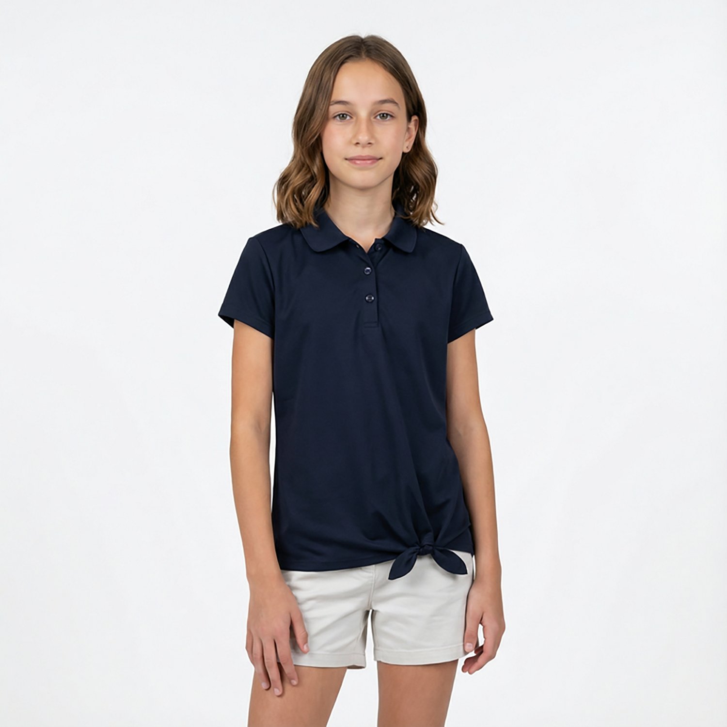 Nautica Girls' 4-6x Performance Tie Front Short Sleeve Polo - view number 3