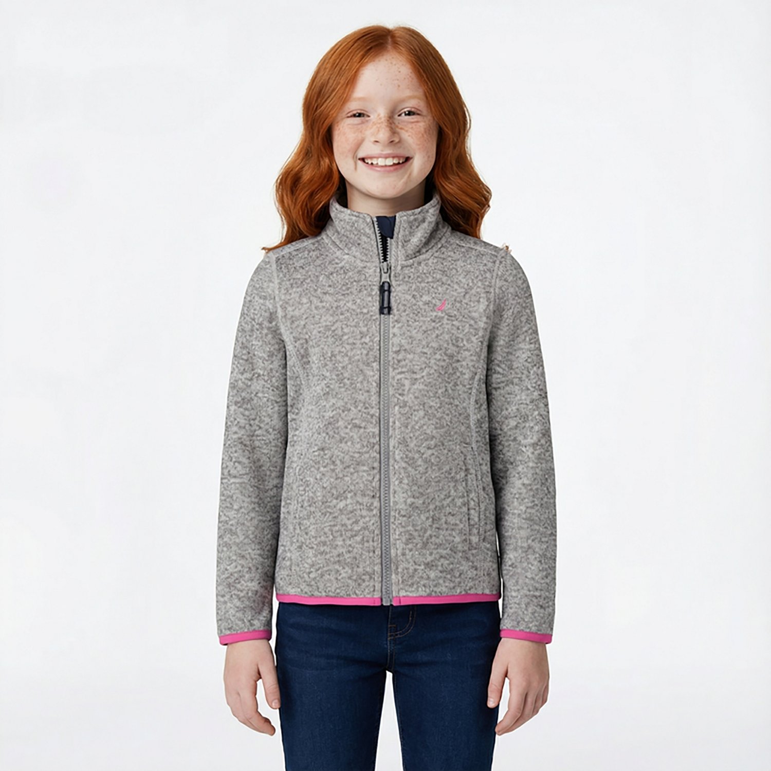 Nautica Girls' 4-6x Polar Fleece Sweater Jacket - view number 2
