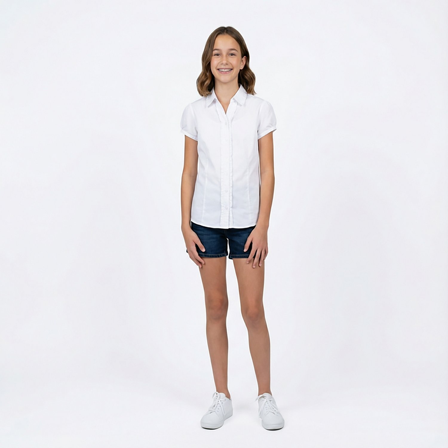 Nautica Girls' 4-7 Y-neck Blouse